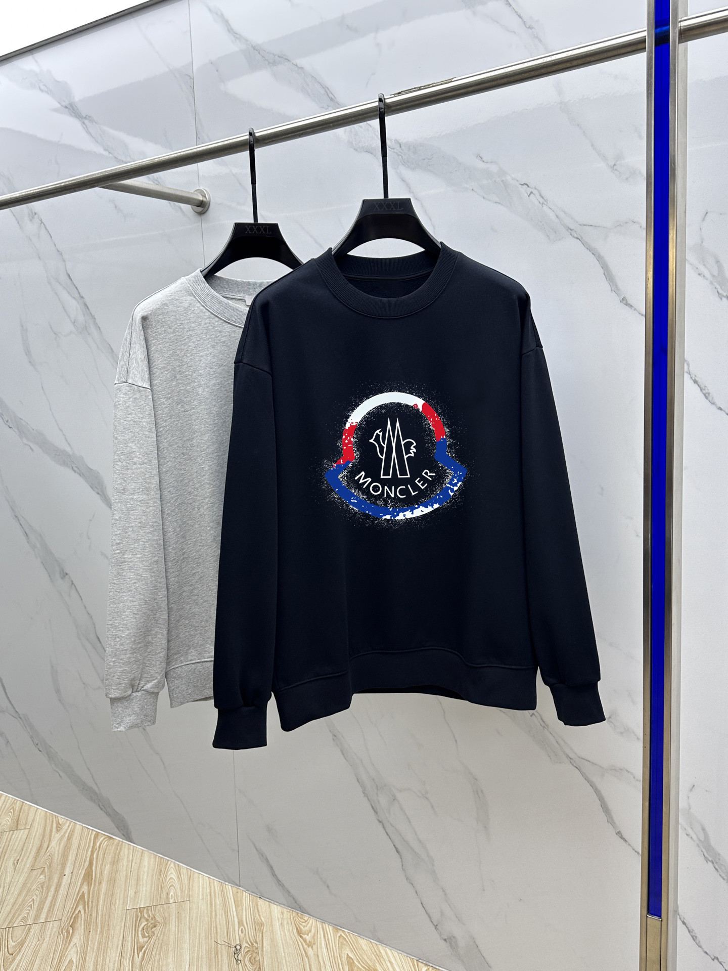 Moncler Couple Hoodie Cotton Black Printed M-l-xl