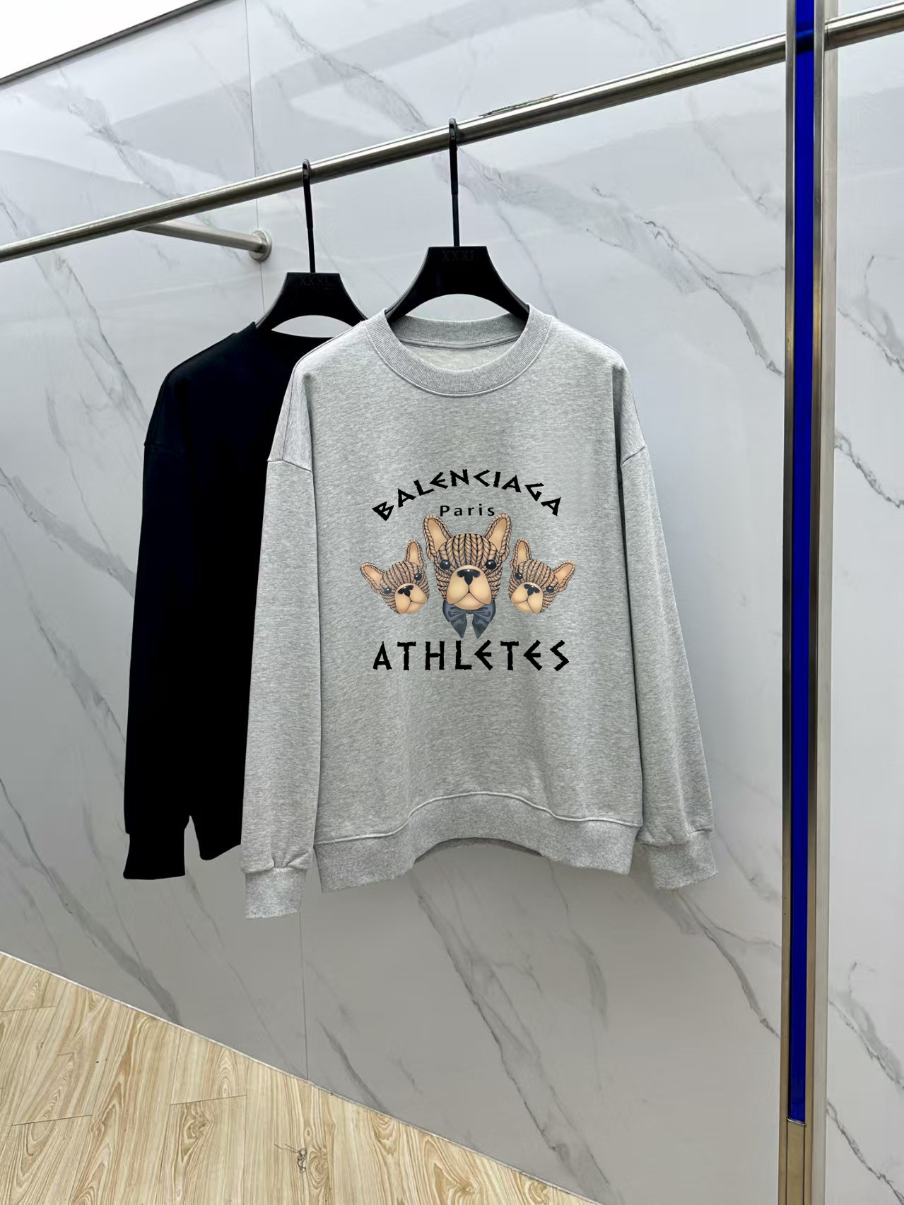 Balenciaga Couple Hoodie Cotton Black Printed M-l-xl