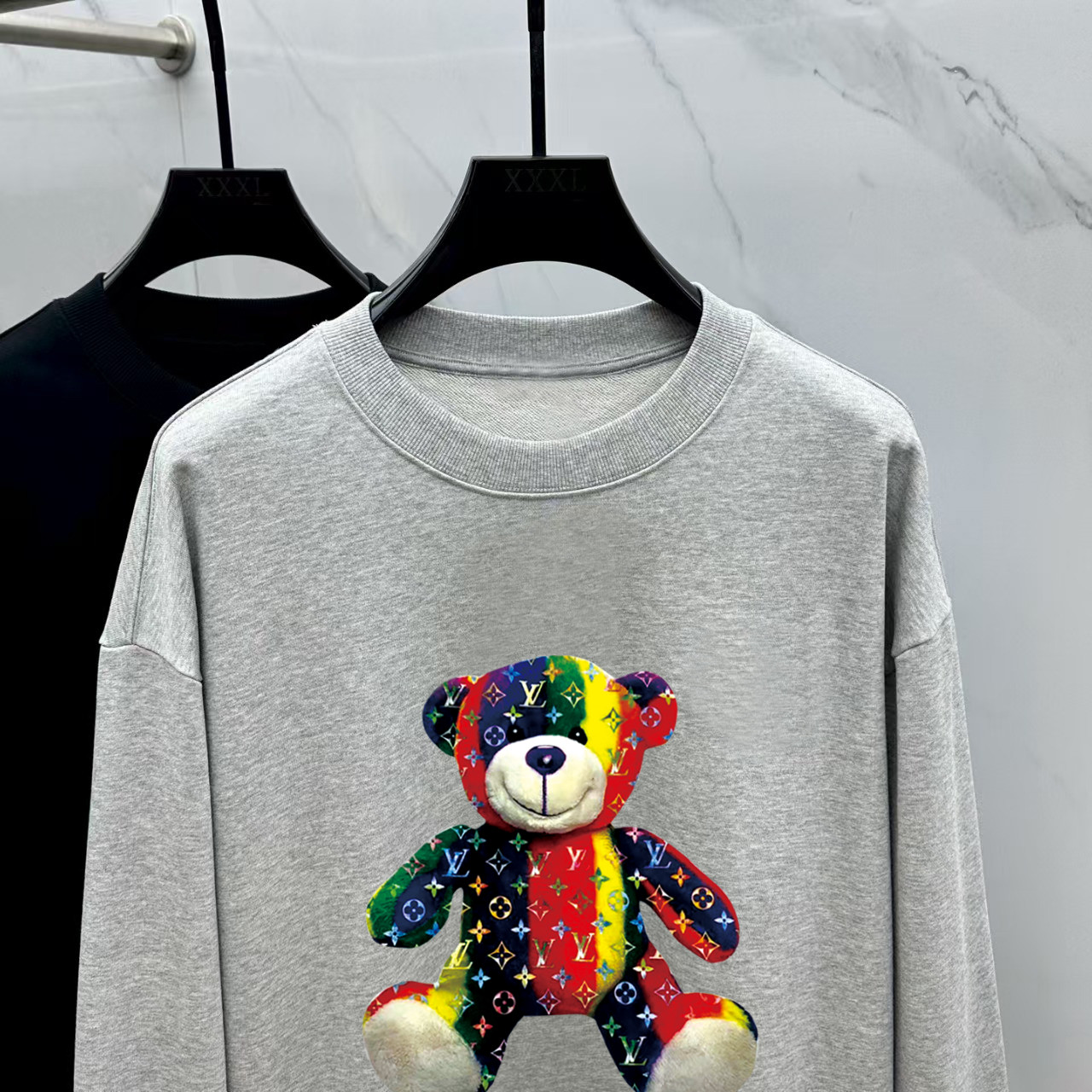 Louis Vuitton Couple Hoodie Cotton Black Printed M-l-xl