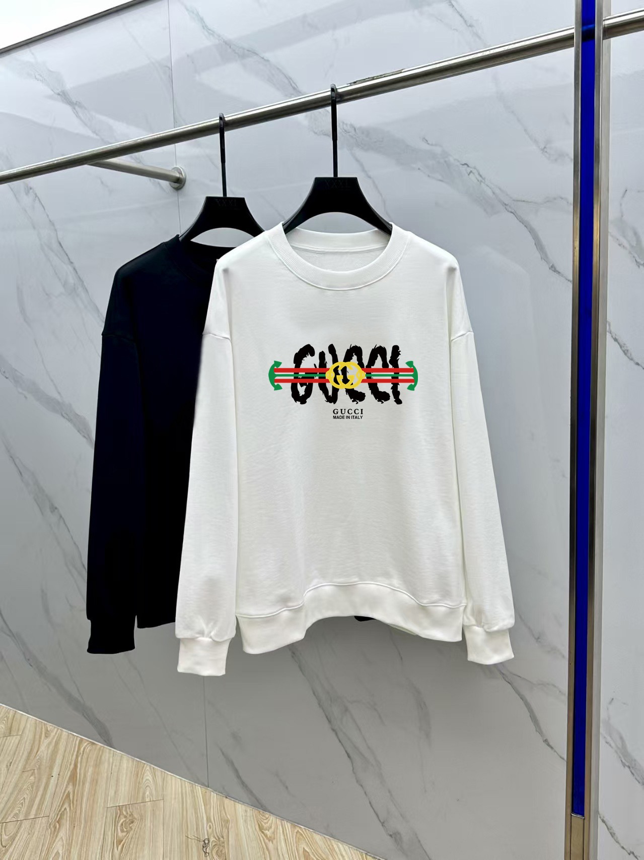 Gucci Couple Hoodie Cotton Black Printed M-l-xl