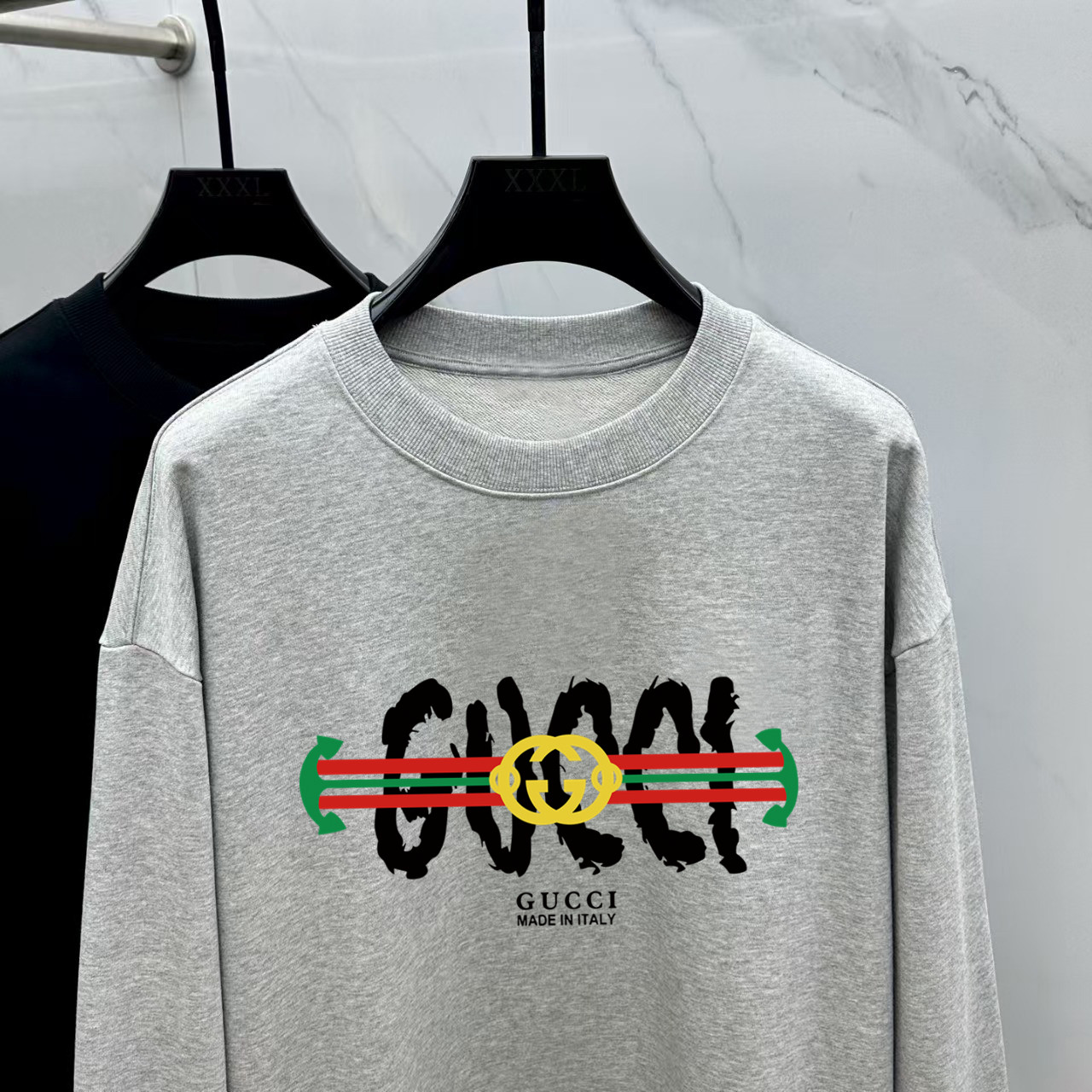 Gucci Couple Hoodie Cotton Black Printed M-l-xl