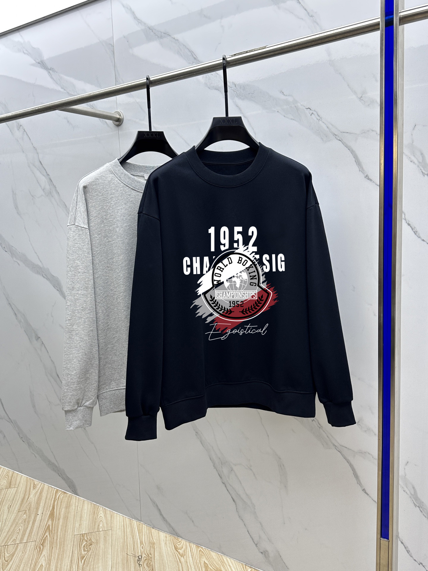 Moncler Couple Hoodie Cotton Black Printed M-l-xl