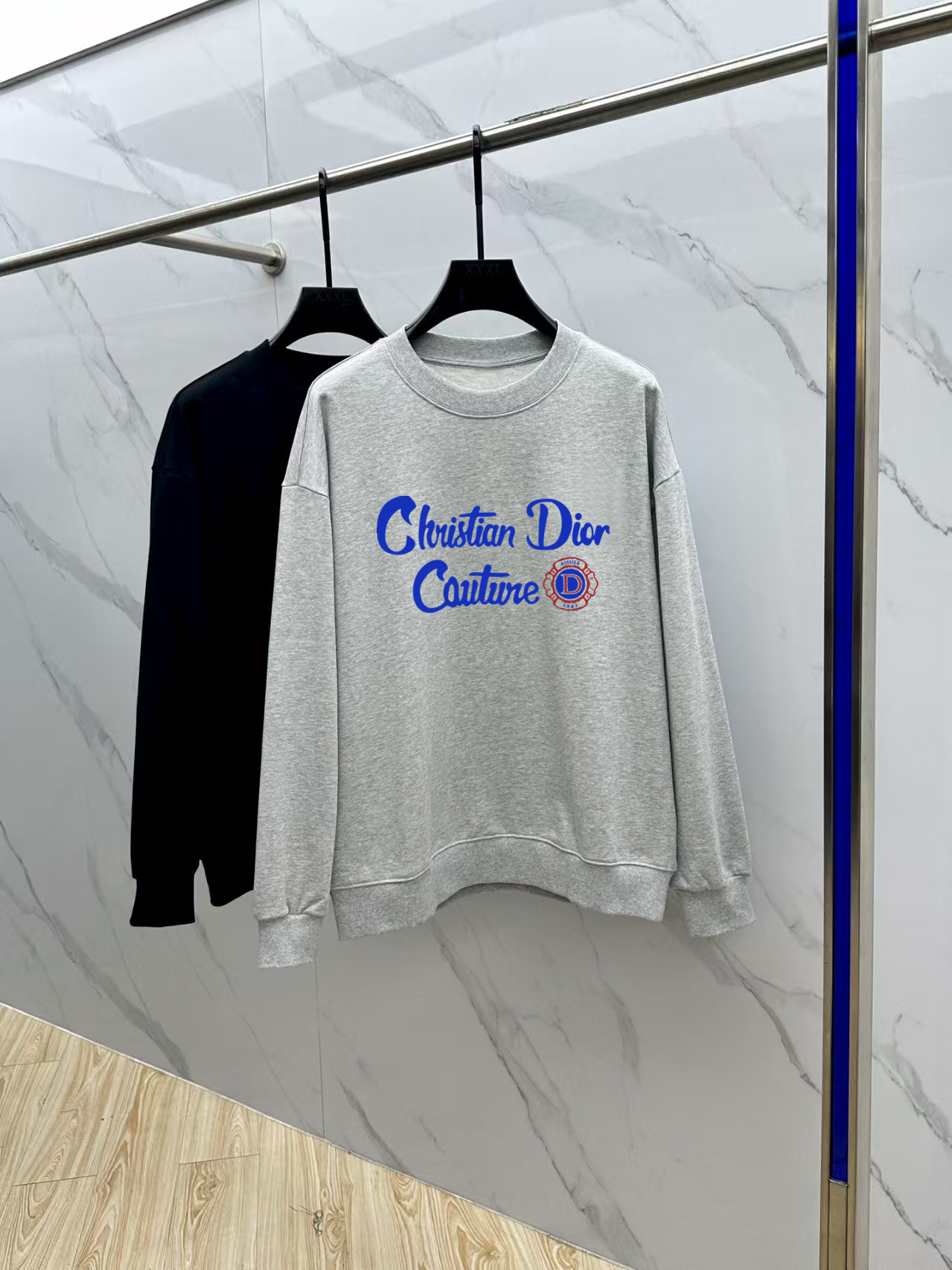 Dior Couple Hoodie Cotton Black Printed M-l-xl