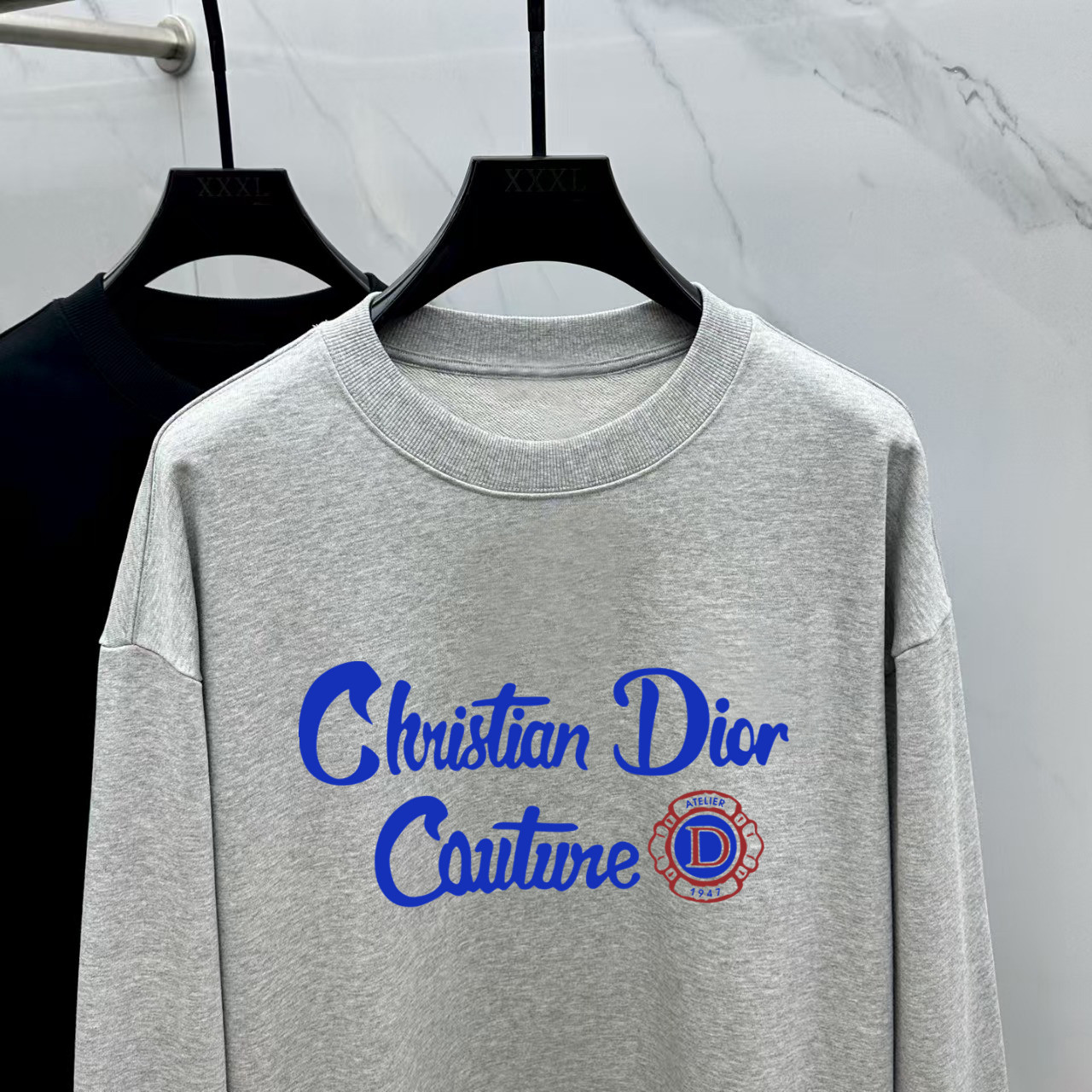 Dior Couple Hoodie Cotton Black Printed M-l-xl