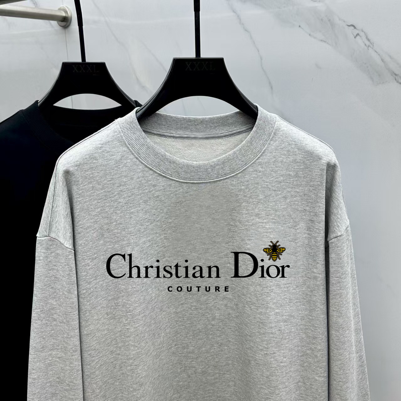 Dior Couple Hoodie Cotton Black Printed M-l-xl