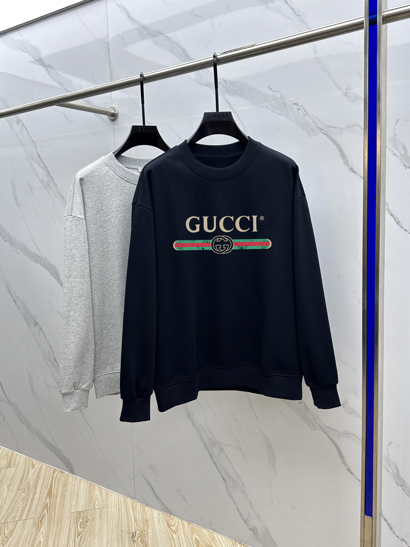 Gucci Couple Hoodie Cotton Black Printed M-l-xl