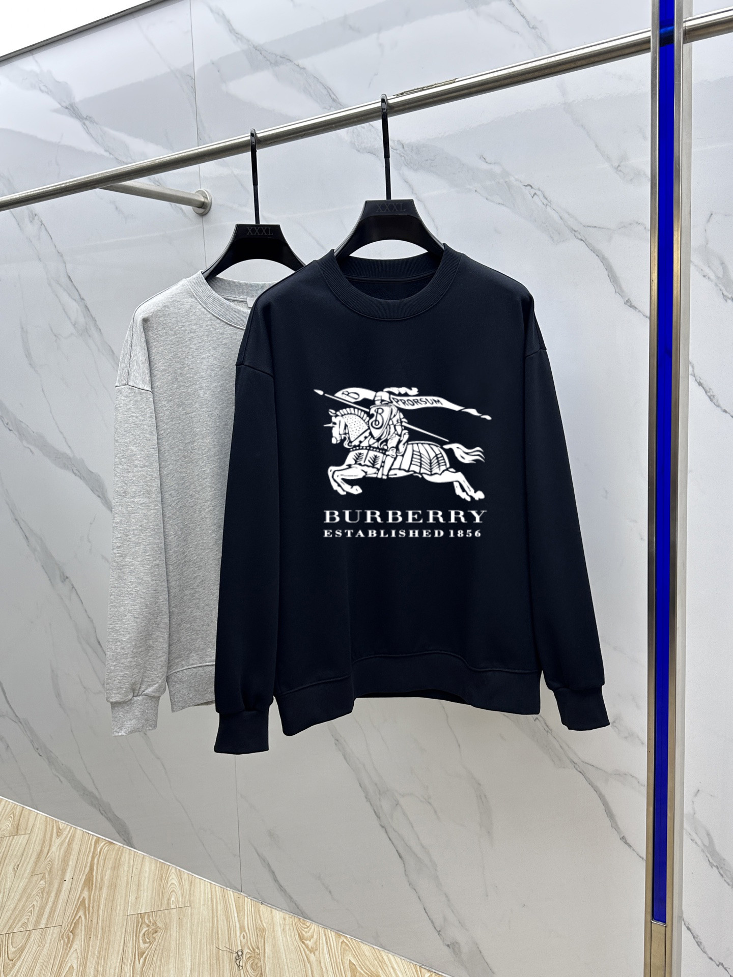 Burberry Couple Hoodie Cotton Black Printed M-l-xl