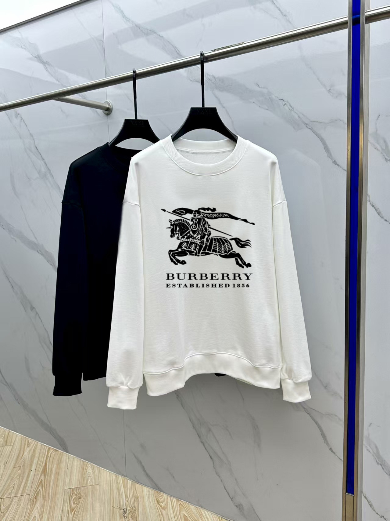 Burberry Couple Hoodie Cotton Black Printed M-l-xl