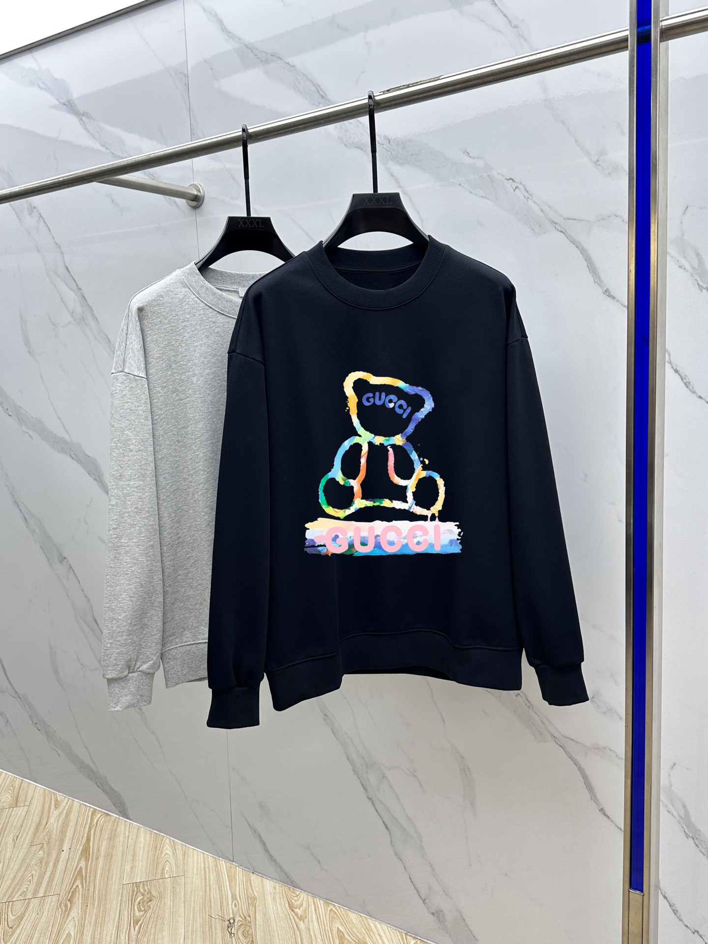 Gucci Couple Hoodie Cotton Black Printed M-l-xl