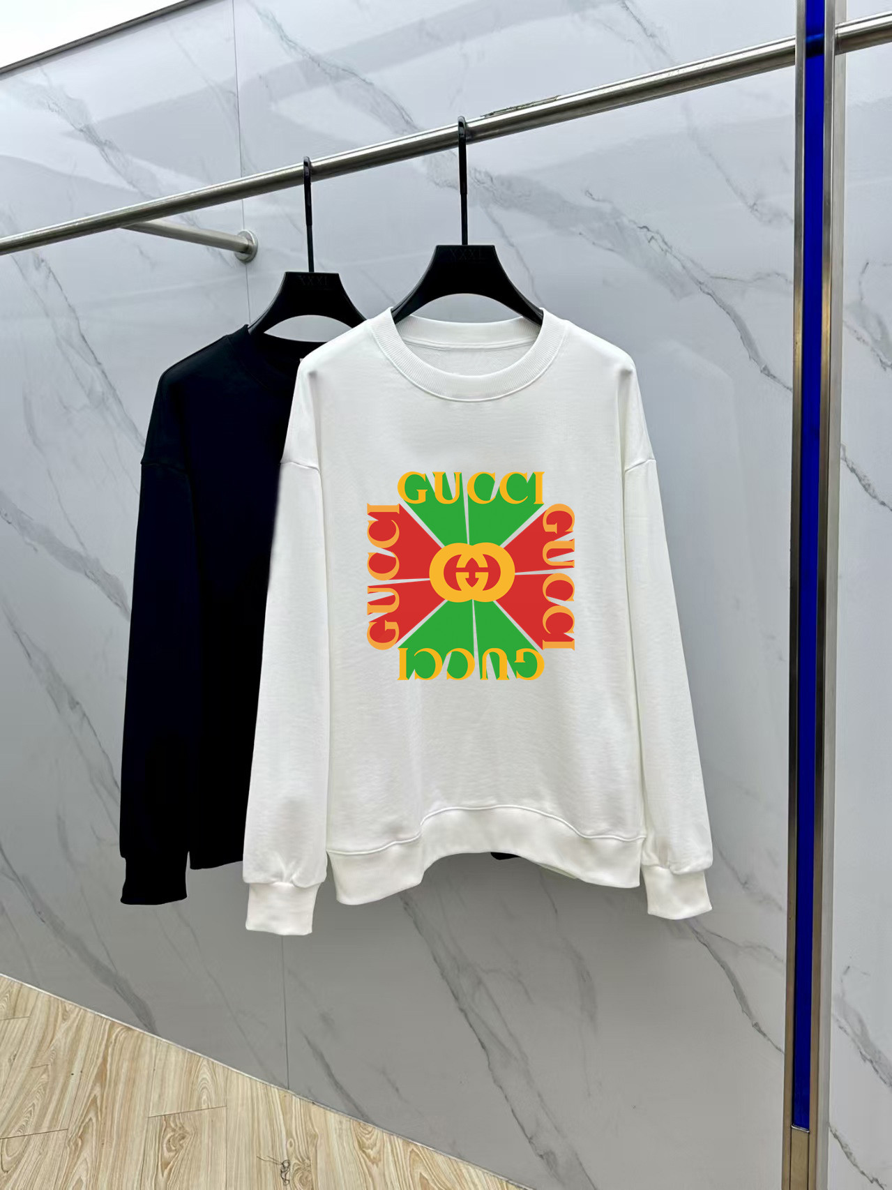 Gucci Couple Hoodie Cotton Black Printed M-l-xl
