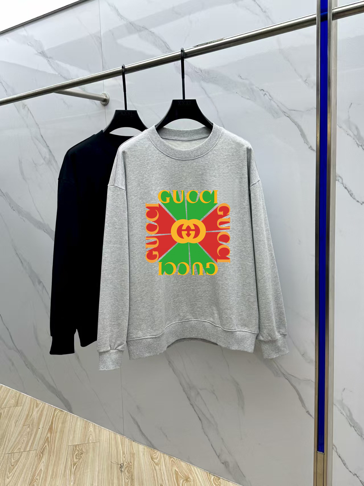 Gucci Couple Hoodie Cotton Black Printed M-l-xl