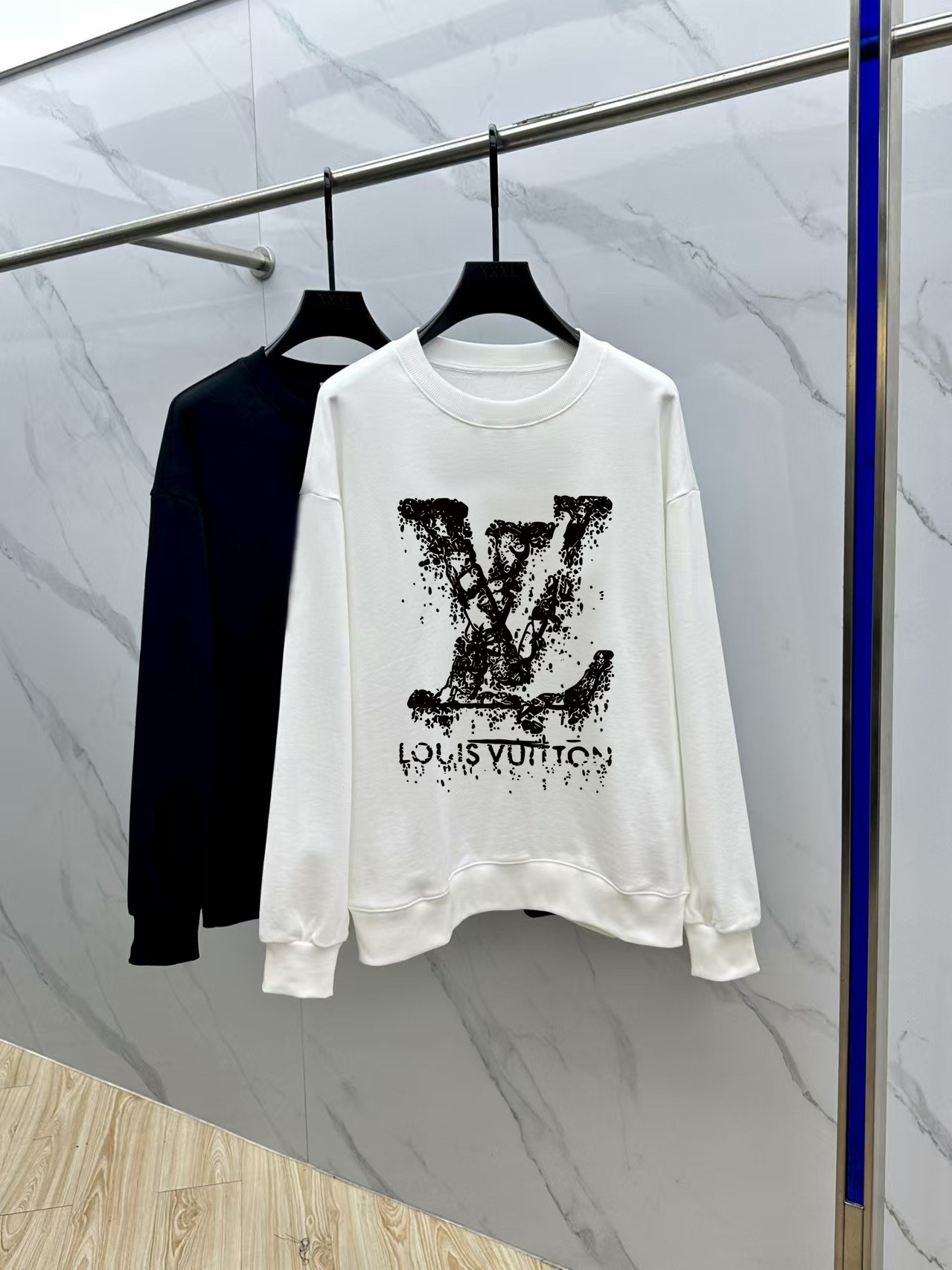 Louis Vuitton Couple Hoodie Cotton Black Printed M-l-xl