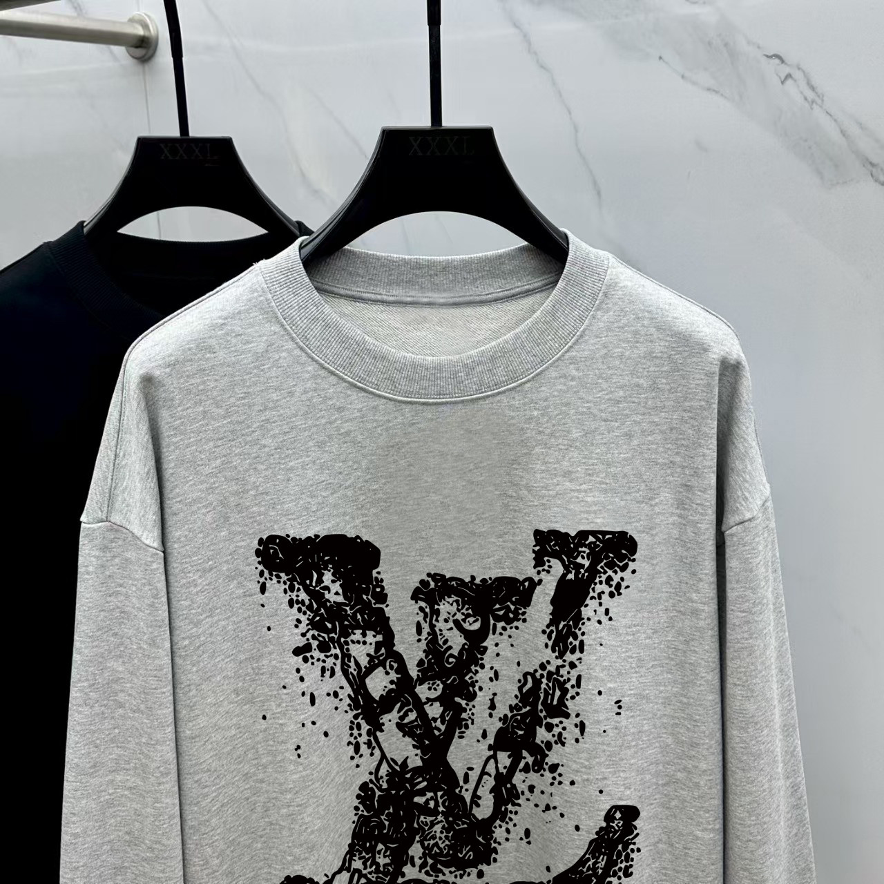 Louis Vuitton Couple Hoodie Cotton Black Printed M-l-xl