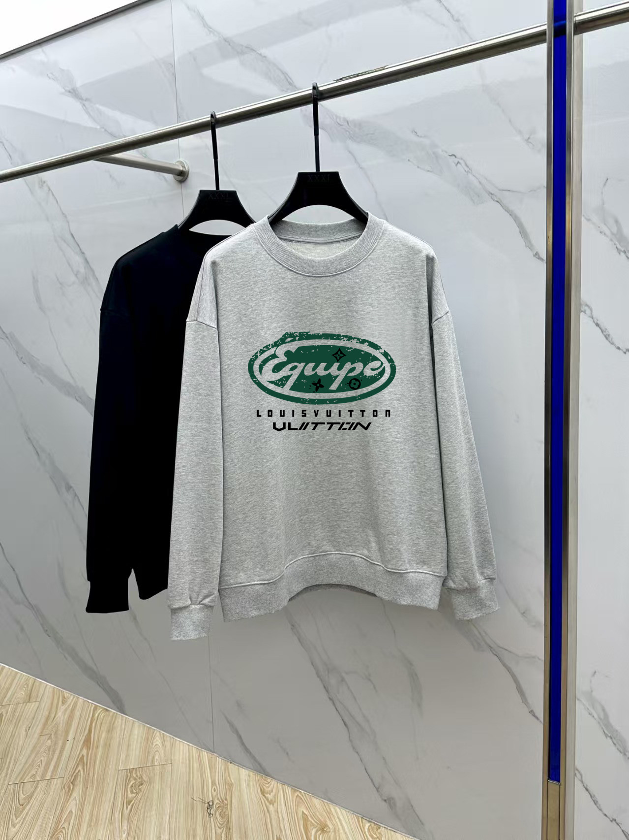 Louis Vuitton Couple Hoodie Cotton Black Printed M-l-xl