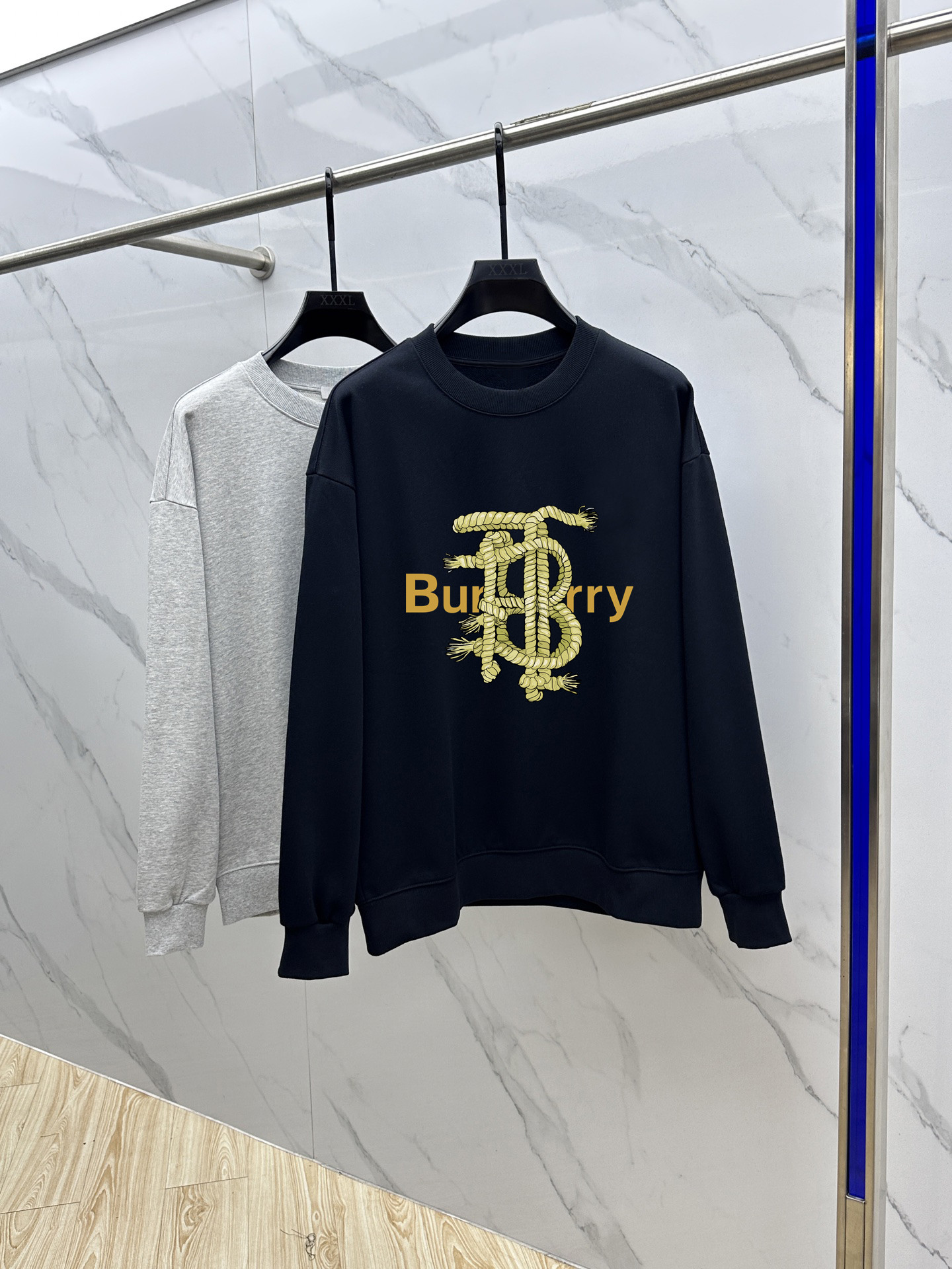 Burberry Couple Hoodie Cotton Black Printed M-l-xl