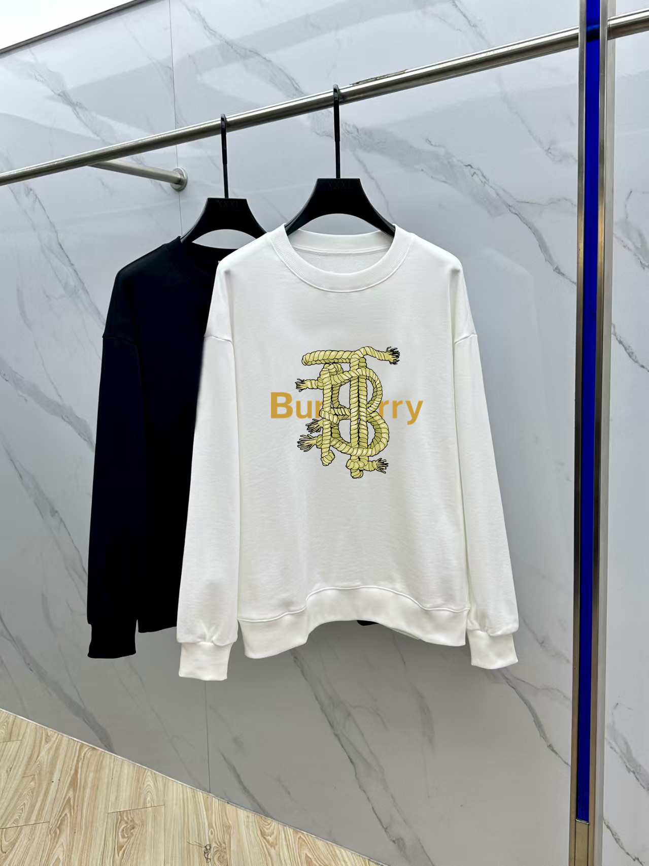 Burberry Couple Hoodie Cotton Black Printed M-l-xl