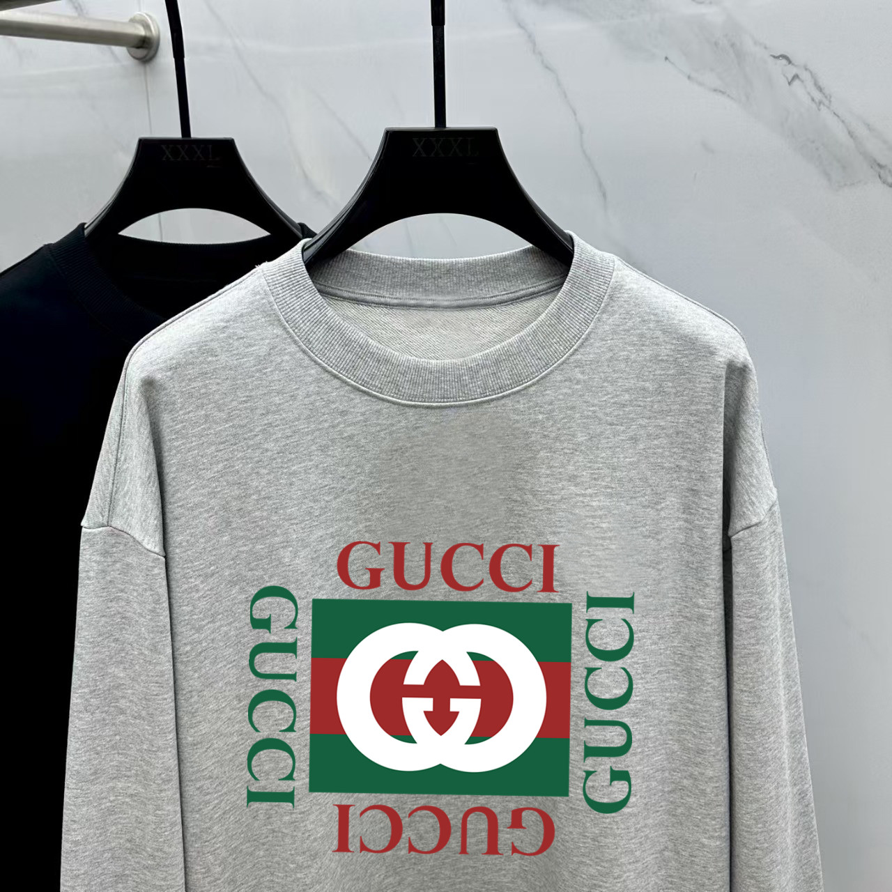 Gucci Couple Hoodie Cotton Black Printed M-l-xl