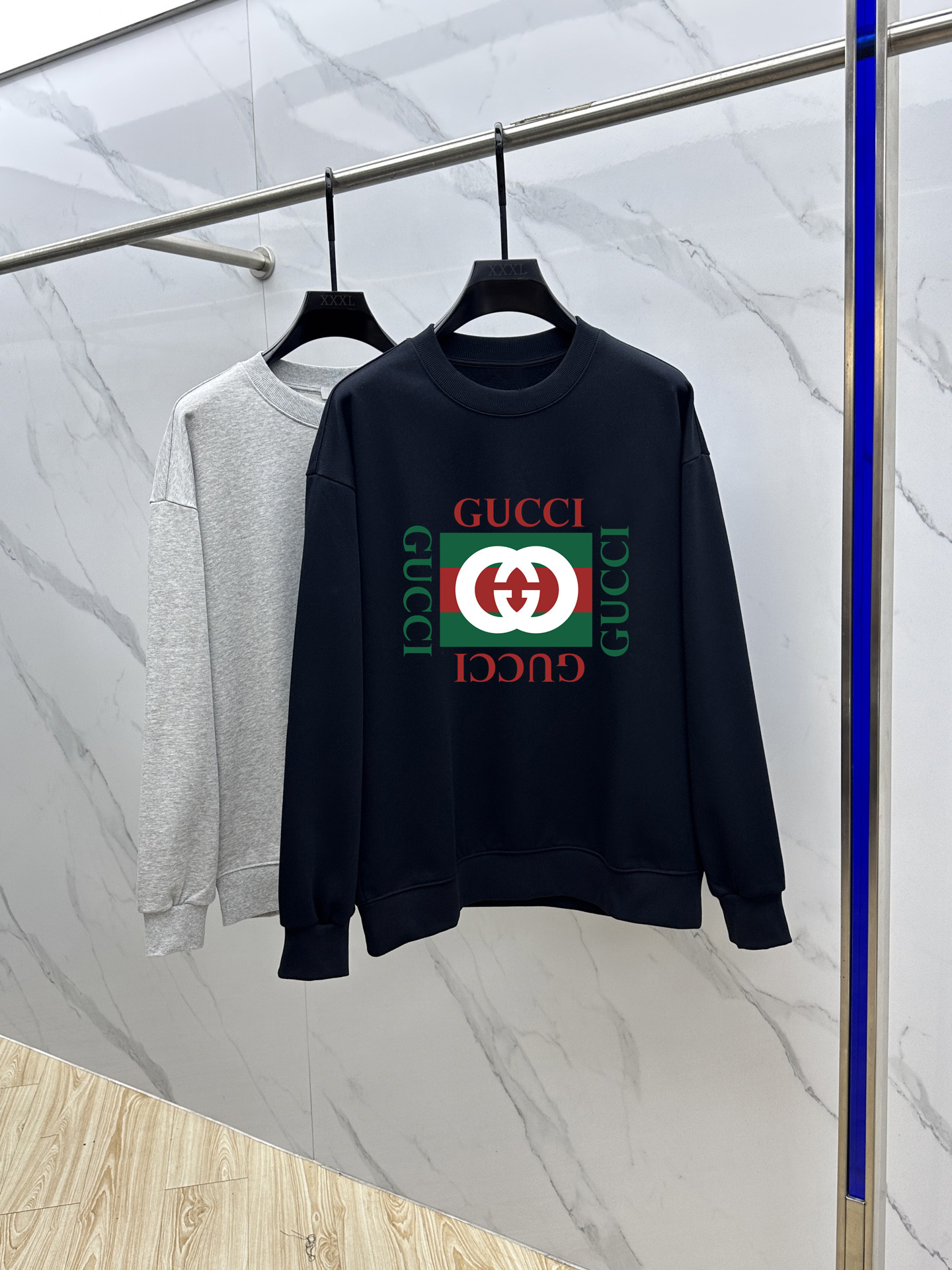 Gucci Couple Hoodie Cotton Black Printed M-l-xl