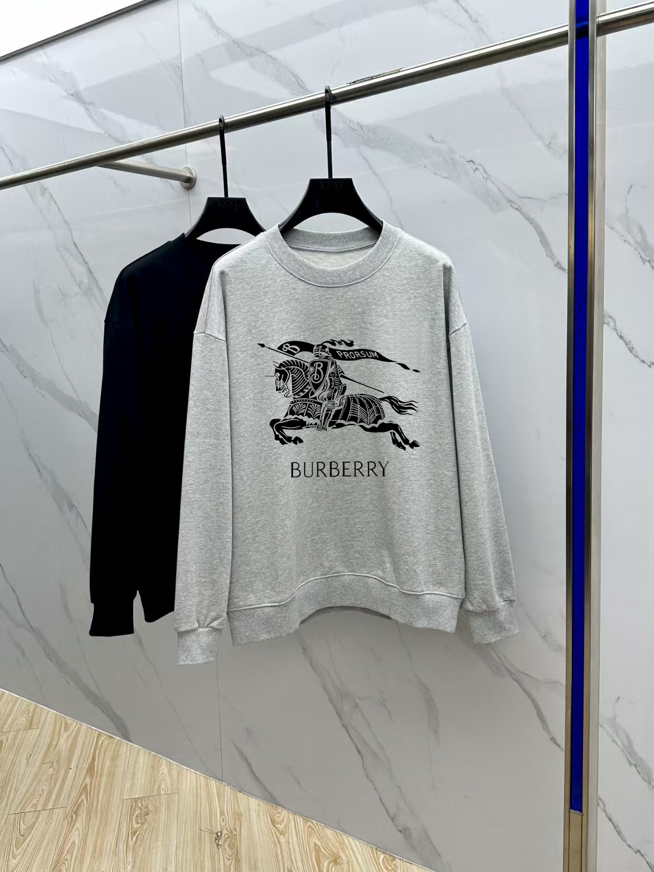 Burberry Couple Hoodie Cotton Black Printed M-l-xl