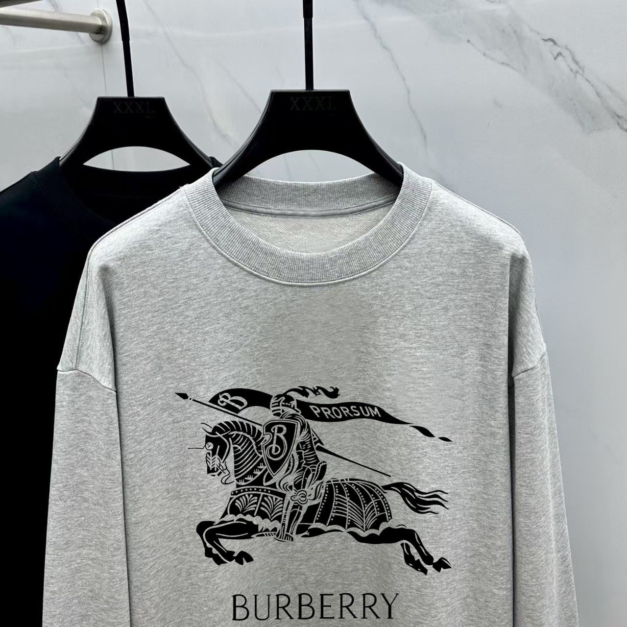 Burberry Couple Hoodie Cotton Black Printed M-l-xl