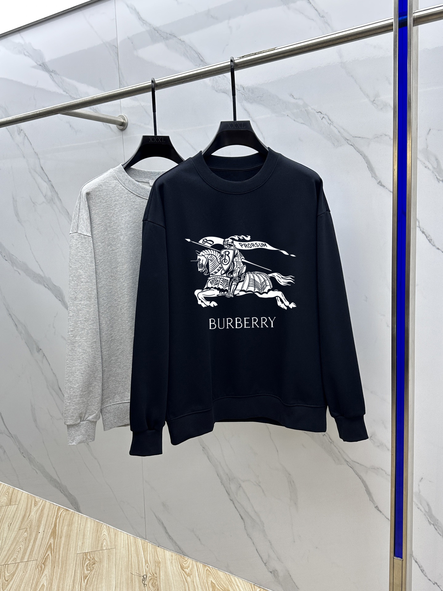 Burberry Couple Hoodie Cotton Black Printed M-l-xl