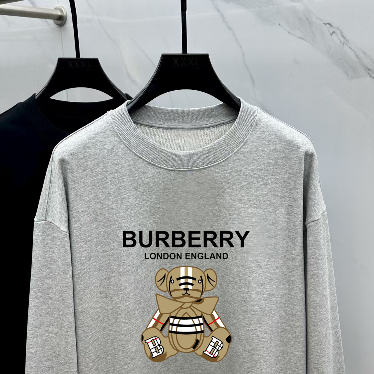 Burberry Couple Hoodie Cotton Black Printed M-l-xl