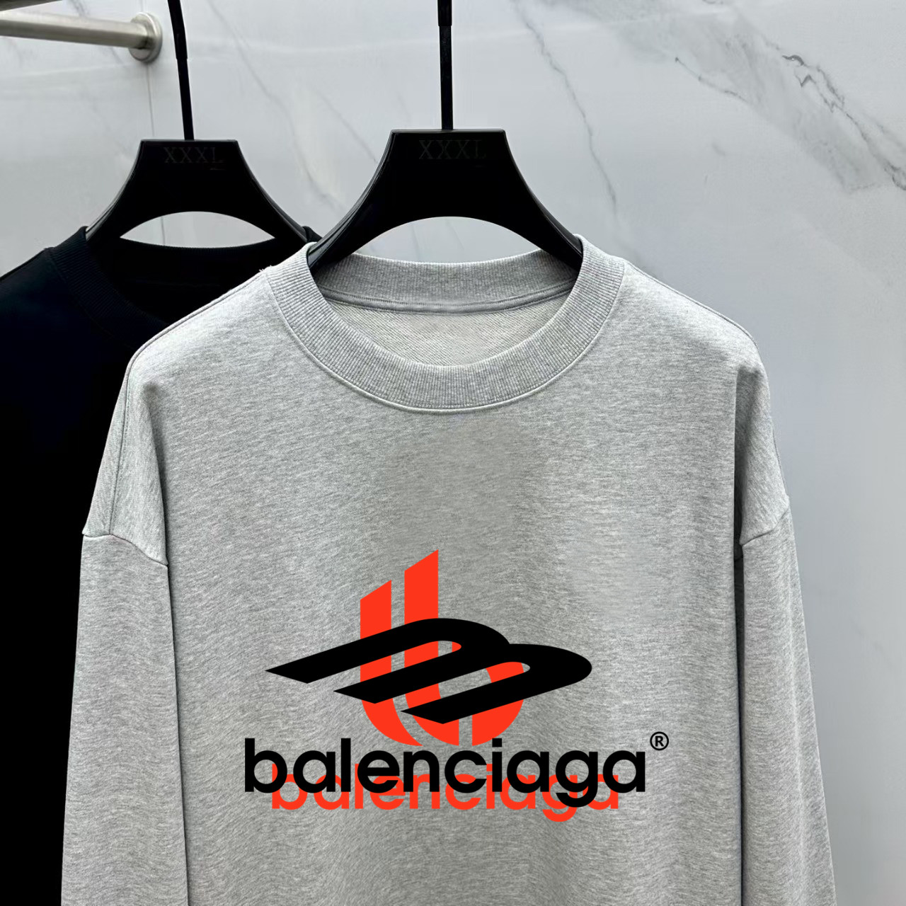 Balenciaga Couple Hoodie Cotton Black Printed M-l-xl