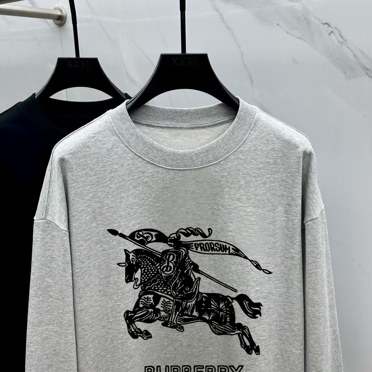 Burberry Couple Hoodie Cotton Black Printed M-l-xl