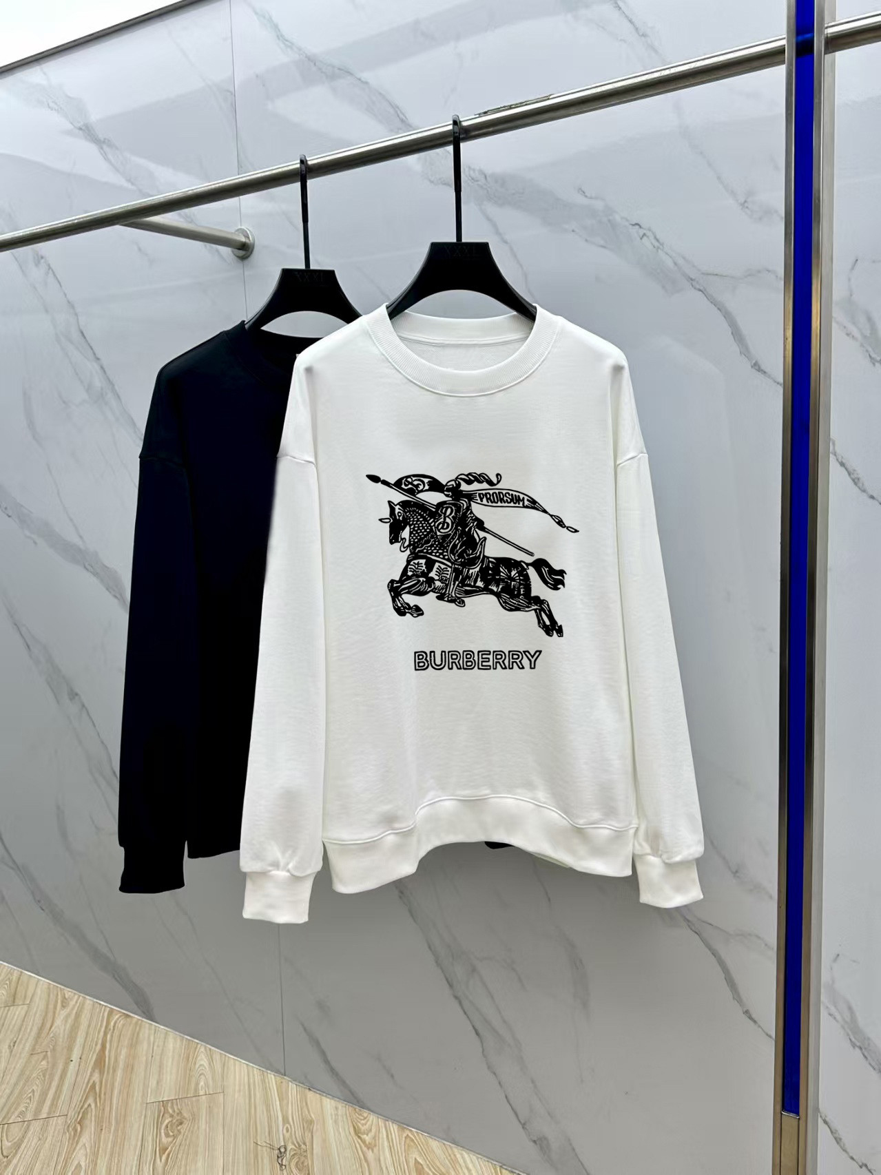 Burberry Couple Hoodie Cotton Black Printed M-l-xl