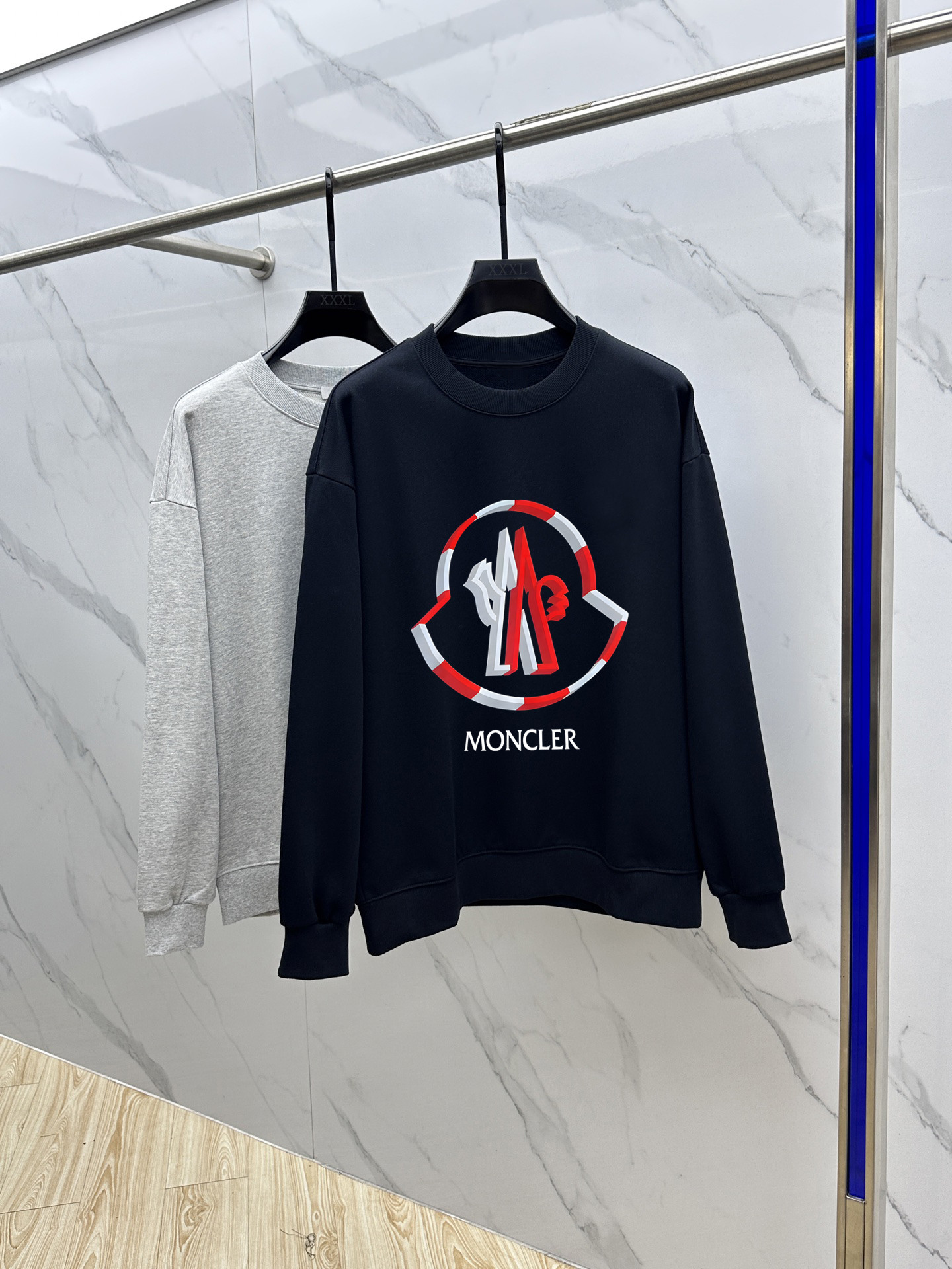 Moncler Couple Hoodie Cotton Black Printed M-l-xl