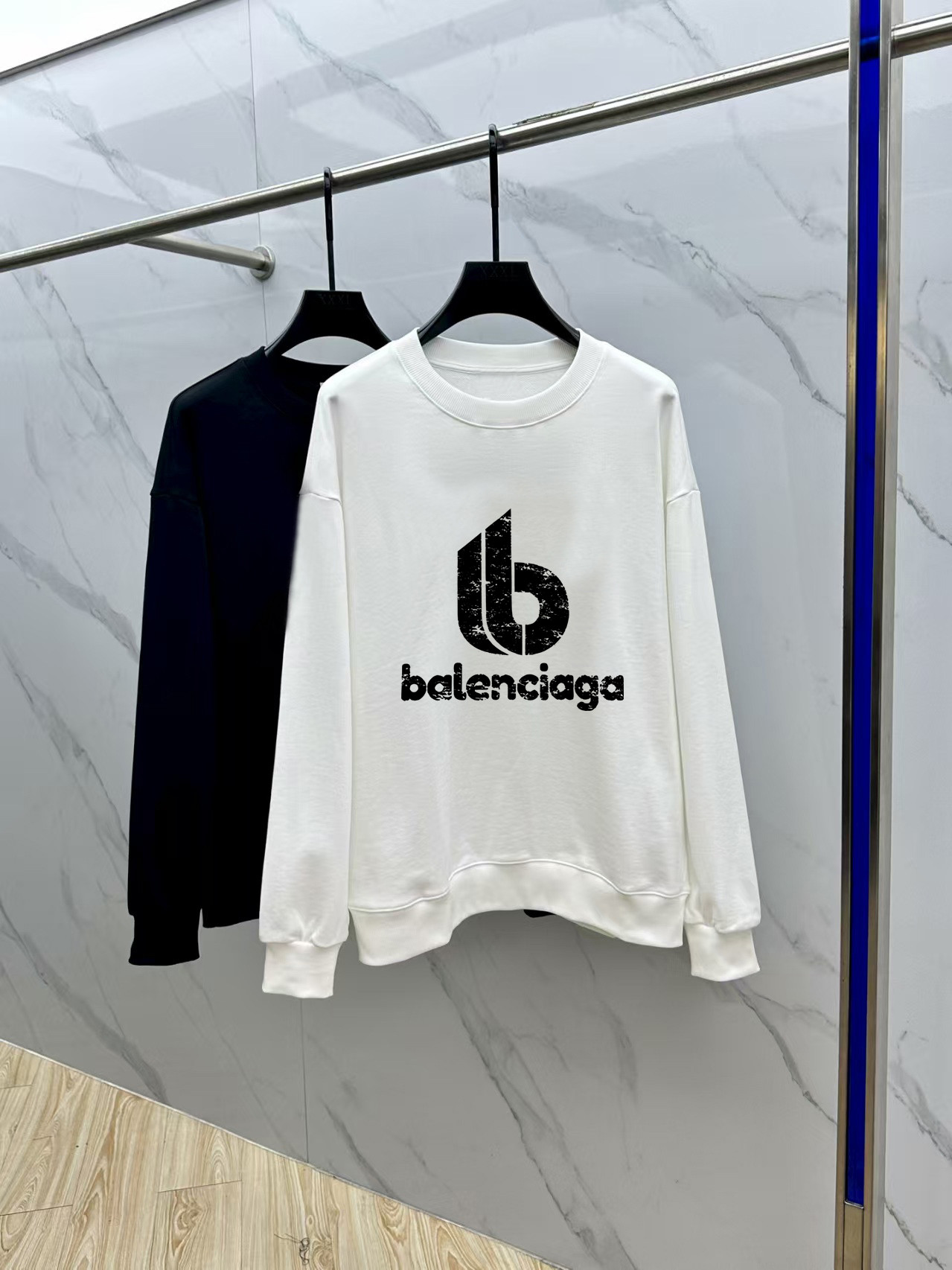 Balenciaga Couple Hoodie Cotton Black Printed M-l-xl