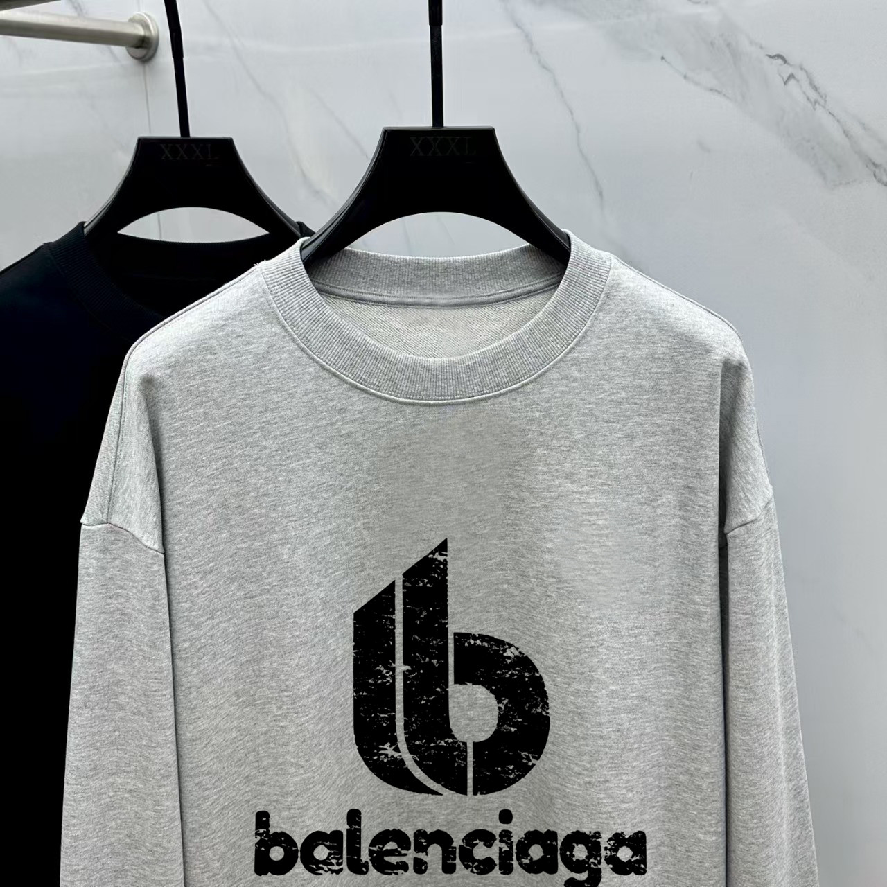 Balenciaga Couple Hoodie Cotton Black Printed M-l-xl