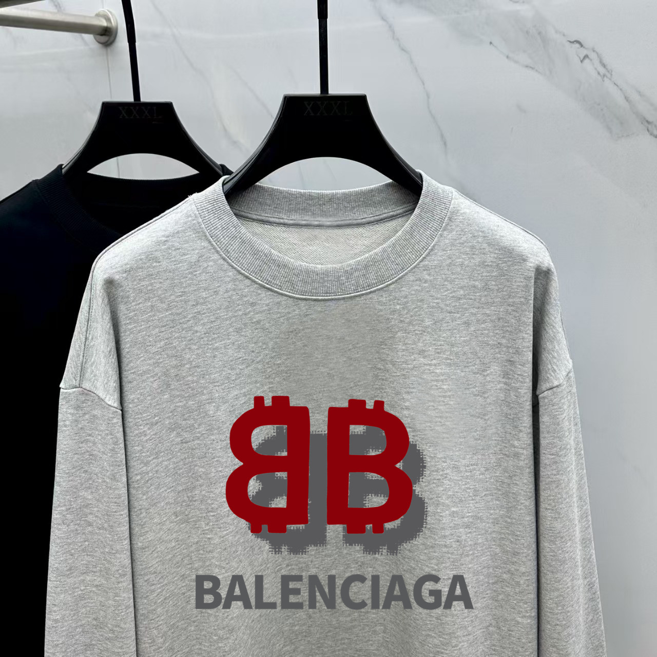 Balenciaga Couple Hoodie Cotton Black Printed M-l-xl
