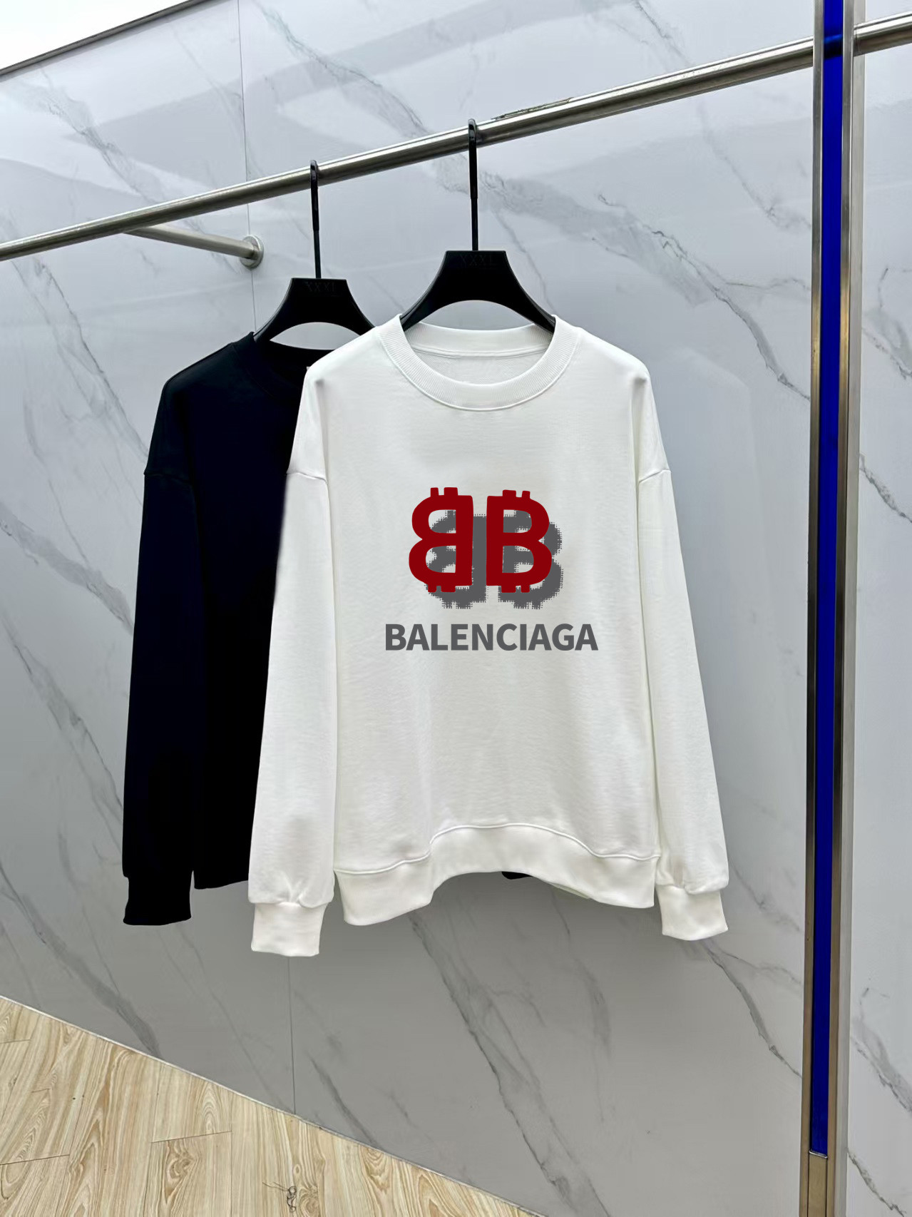 Balenciaga Couple Hoodie Cotton Black Printed M-l-xl
