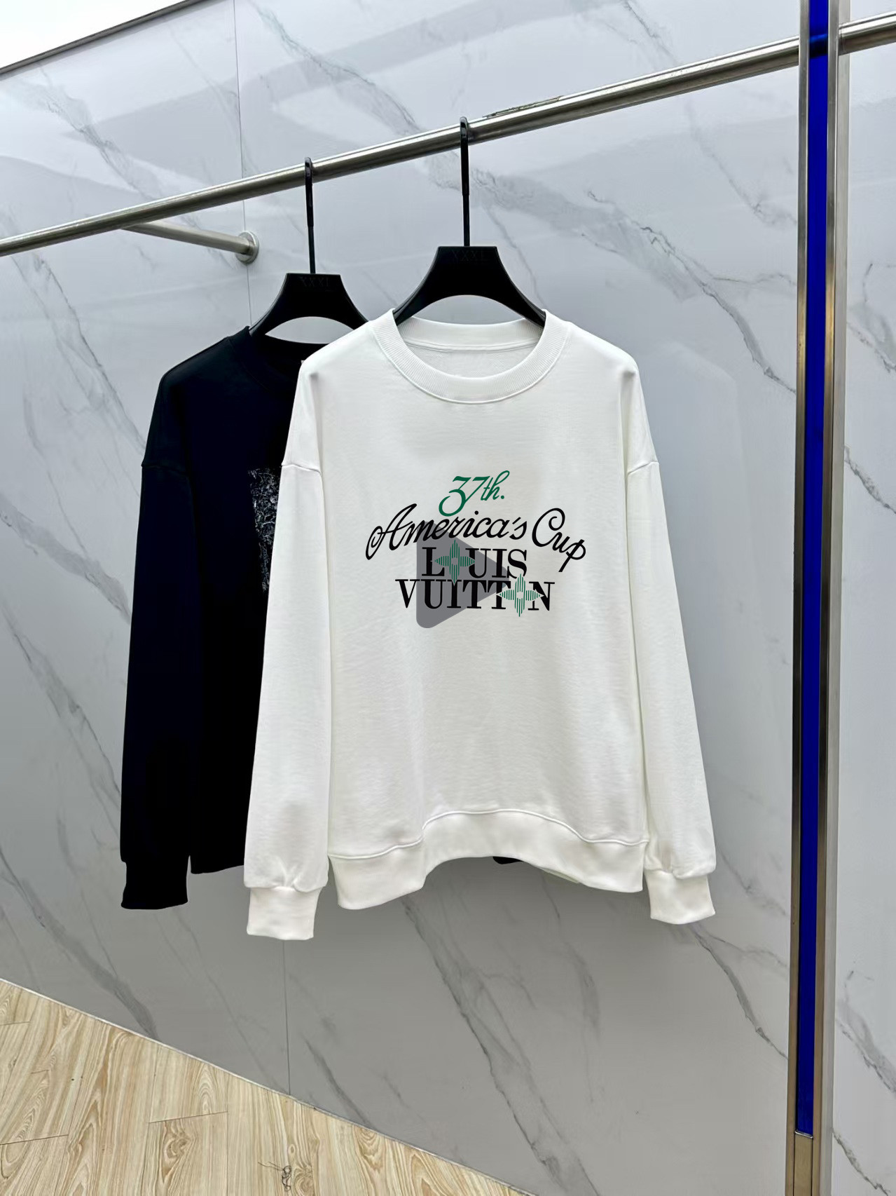 Louis Vuitton Couple Hoodie Cotton Black Printed M-l-xl
