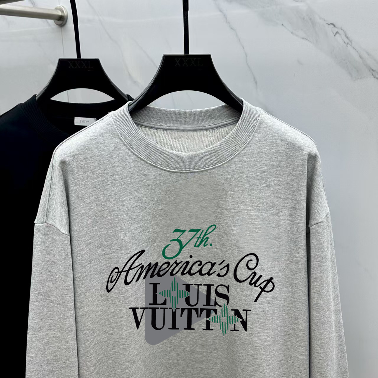 Louis Vuitton Couple Hoodie Cotton Black Printed M-l-xl