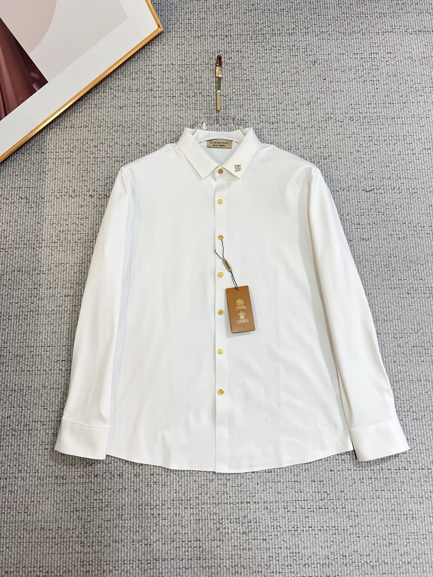 Burberry Male Shirt Cotton Slim Fit M-xl
