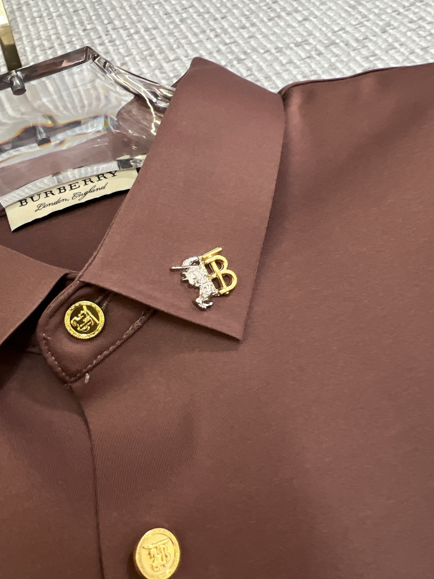 Burberry Male Shirt Cotton Slim Fit M-xl