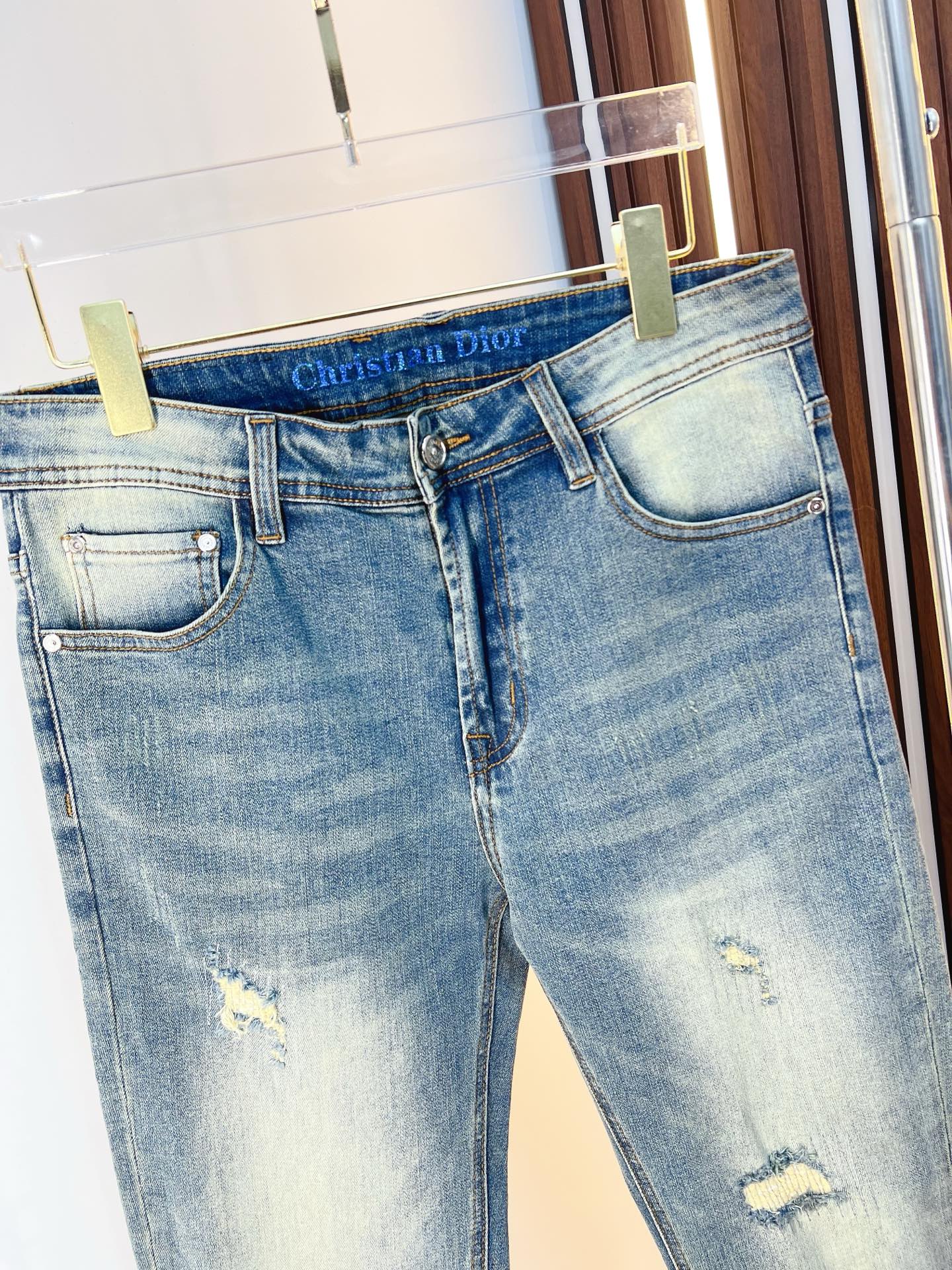 Dior Male Jeans Denim Slim Fit