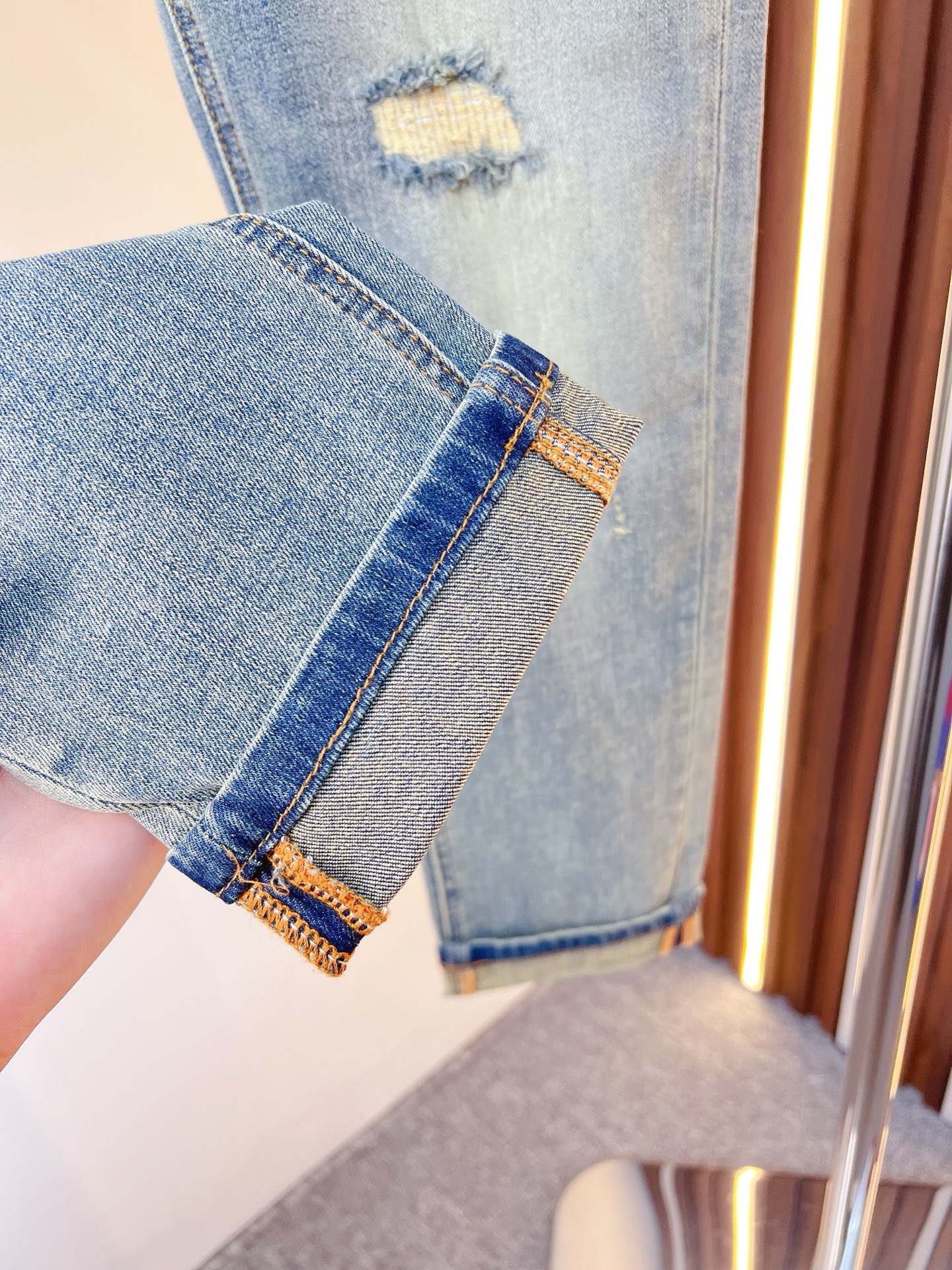 Dior Male Jeans Denim Slim Fit