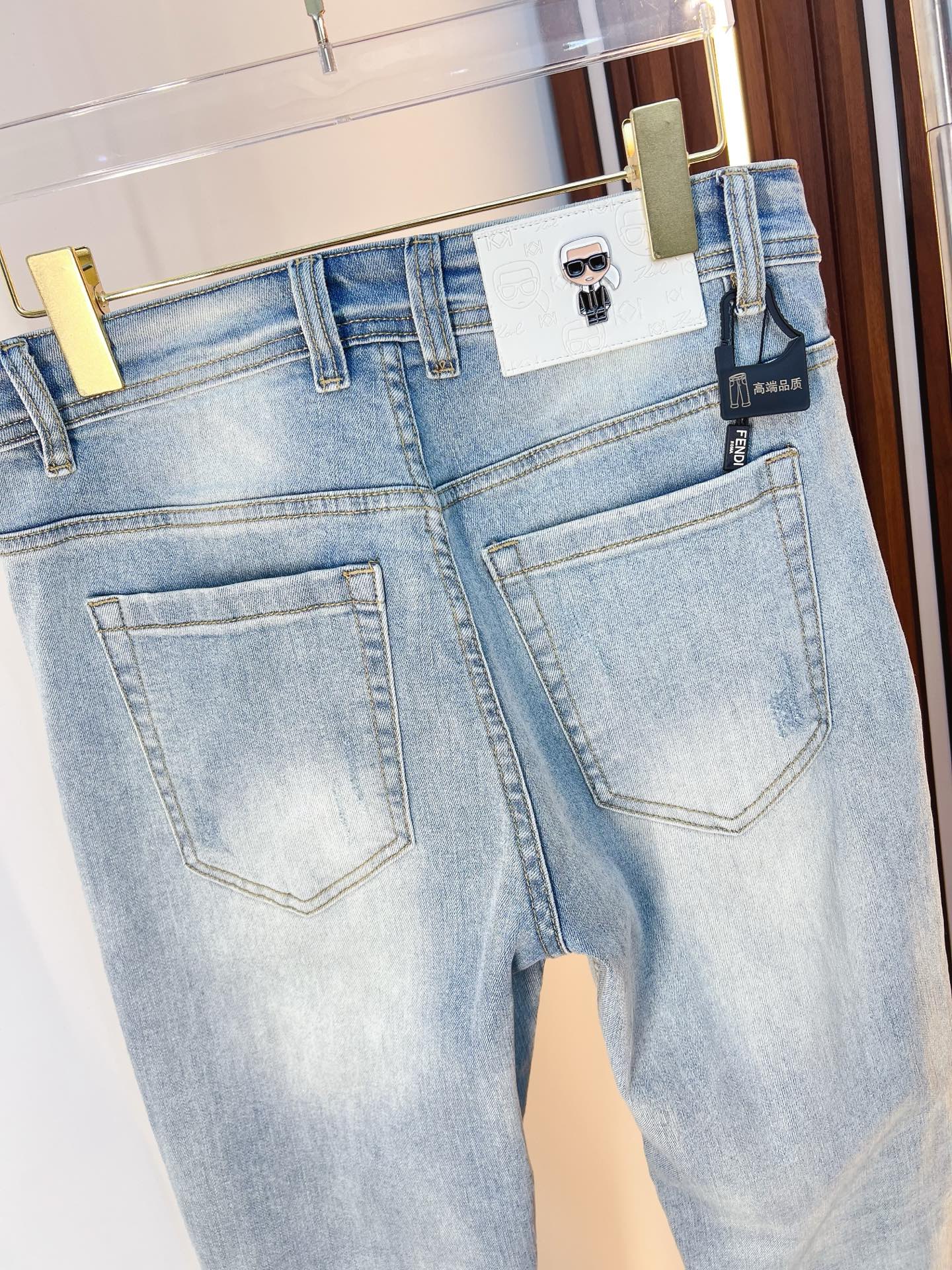 Fendi Male Jeans Denim Slim Fit