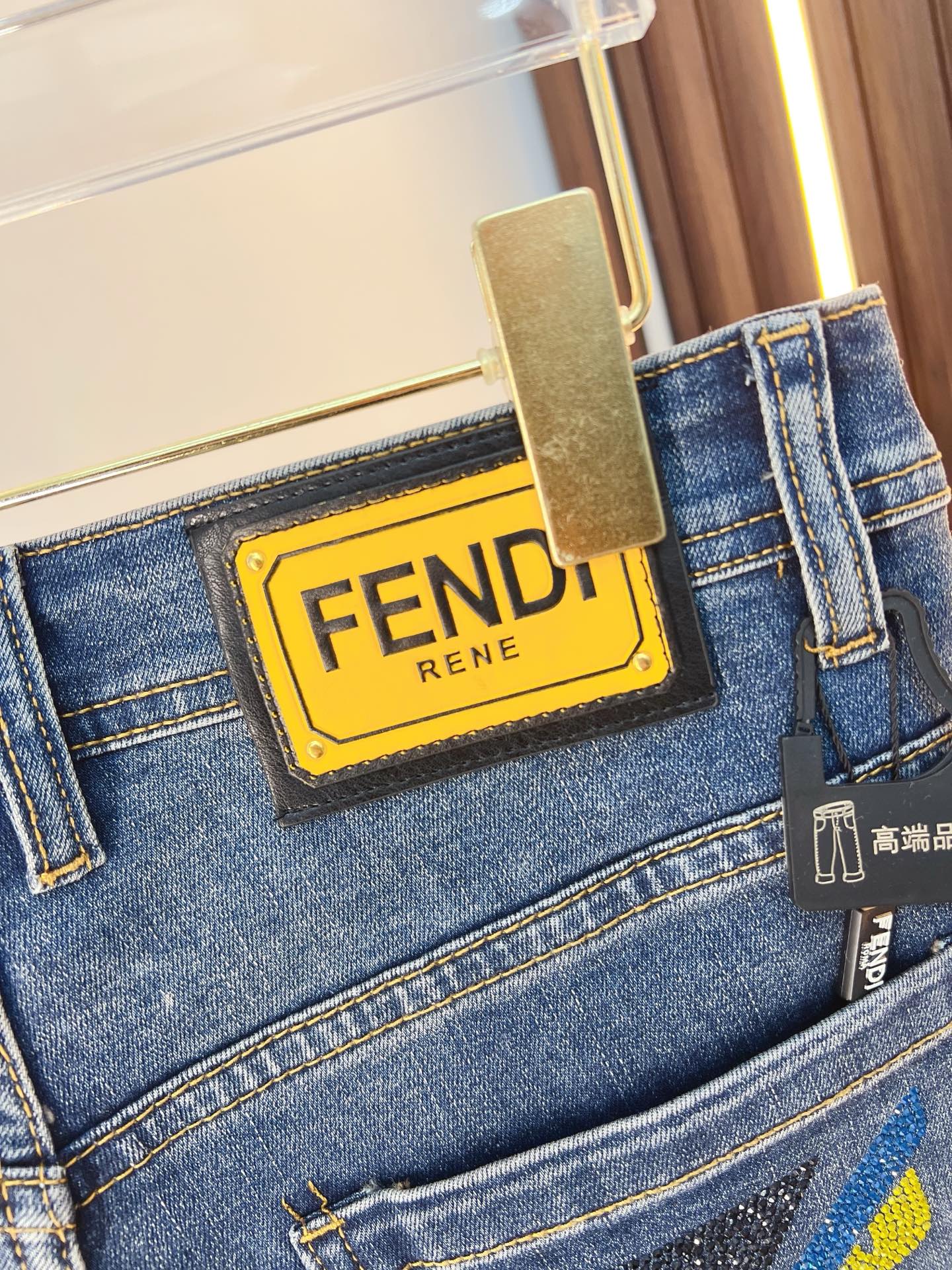Fendi Male Jeans Denim Slim Fit