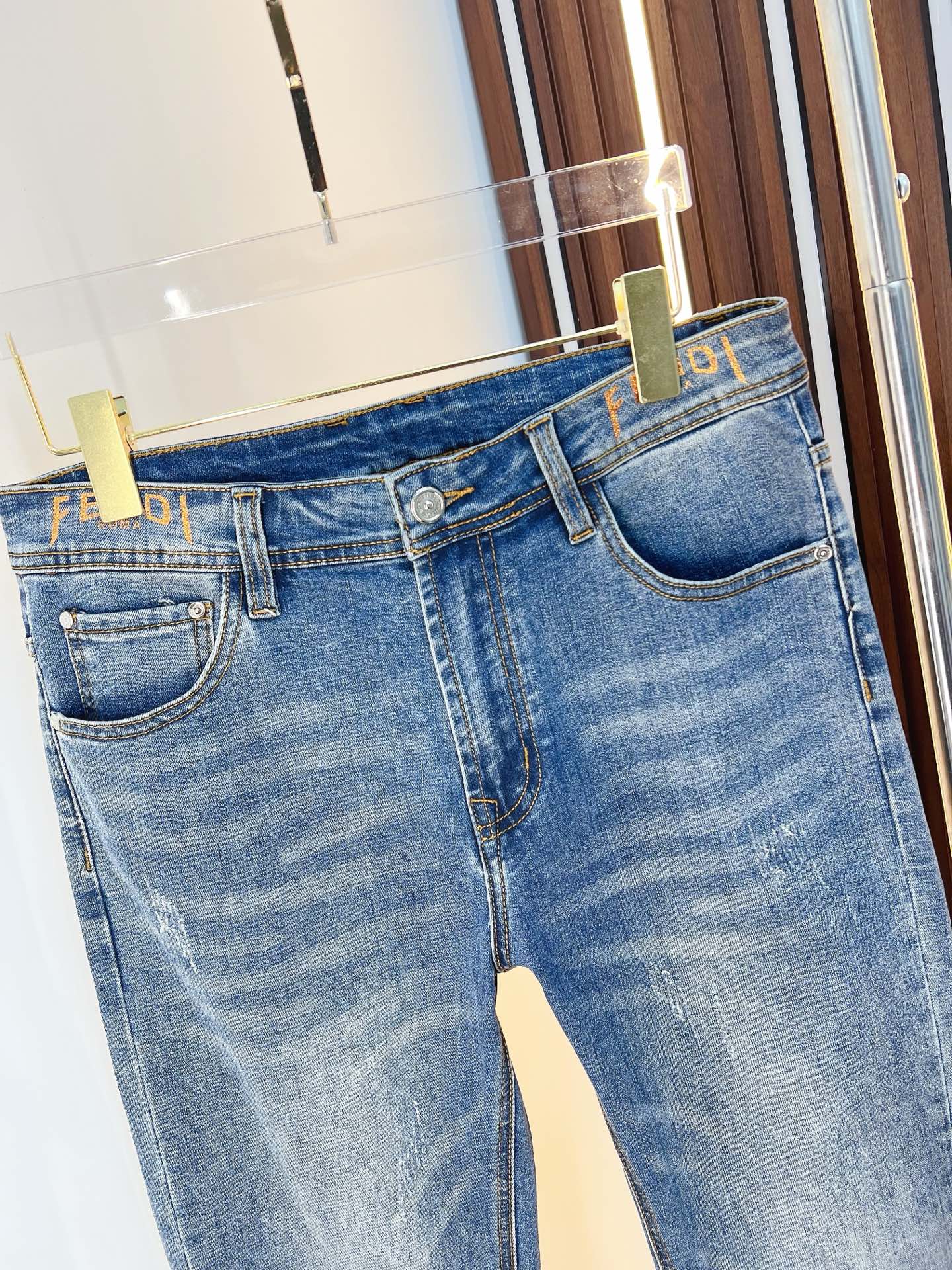 Fendi Male Jeans Denim Slim Fit