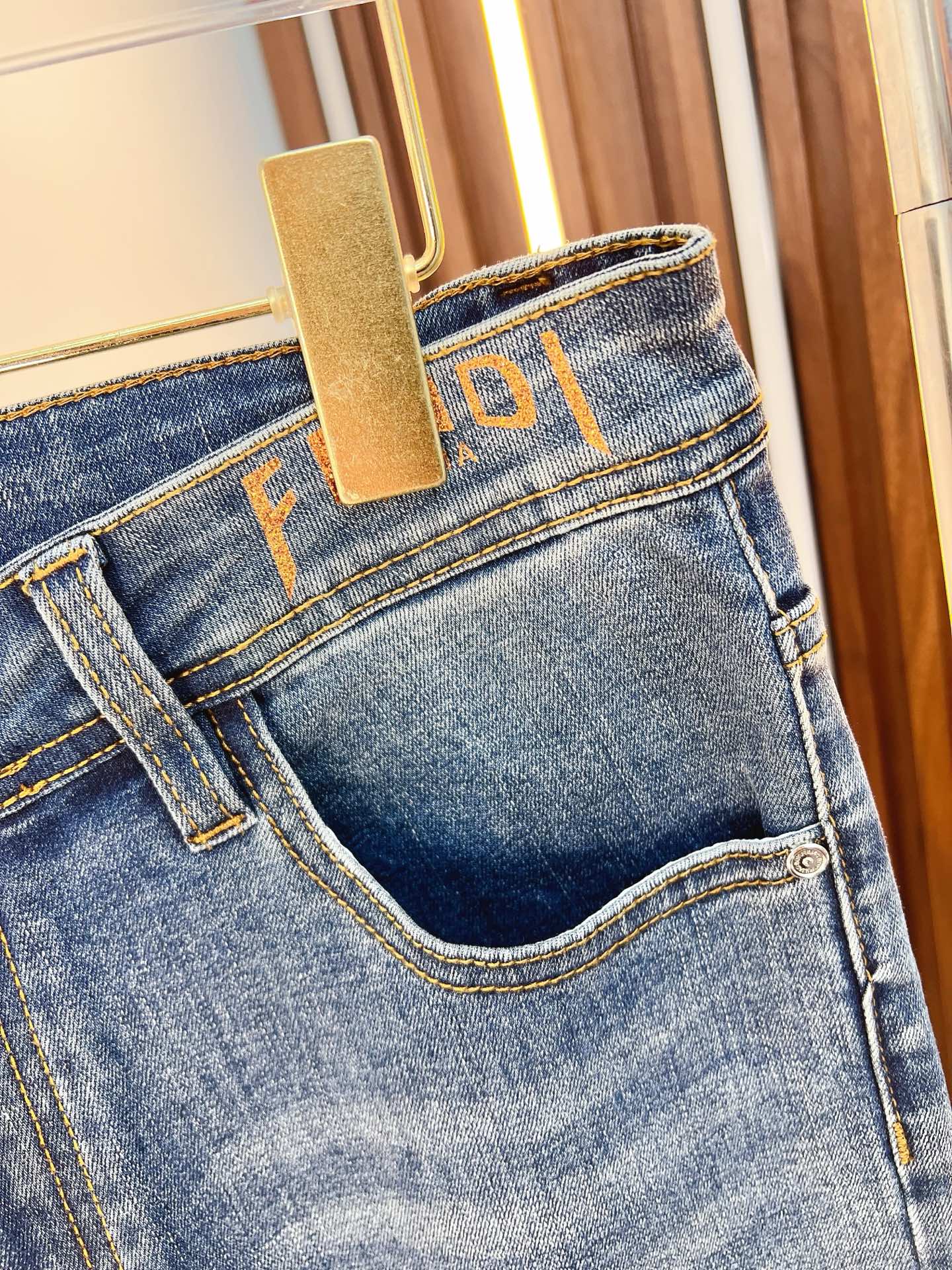 Fendi Male Jeans Denim Slim Fit