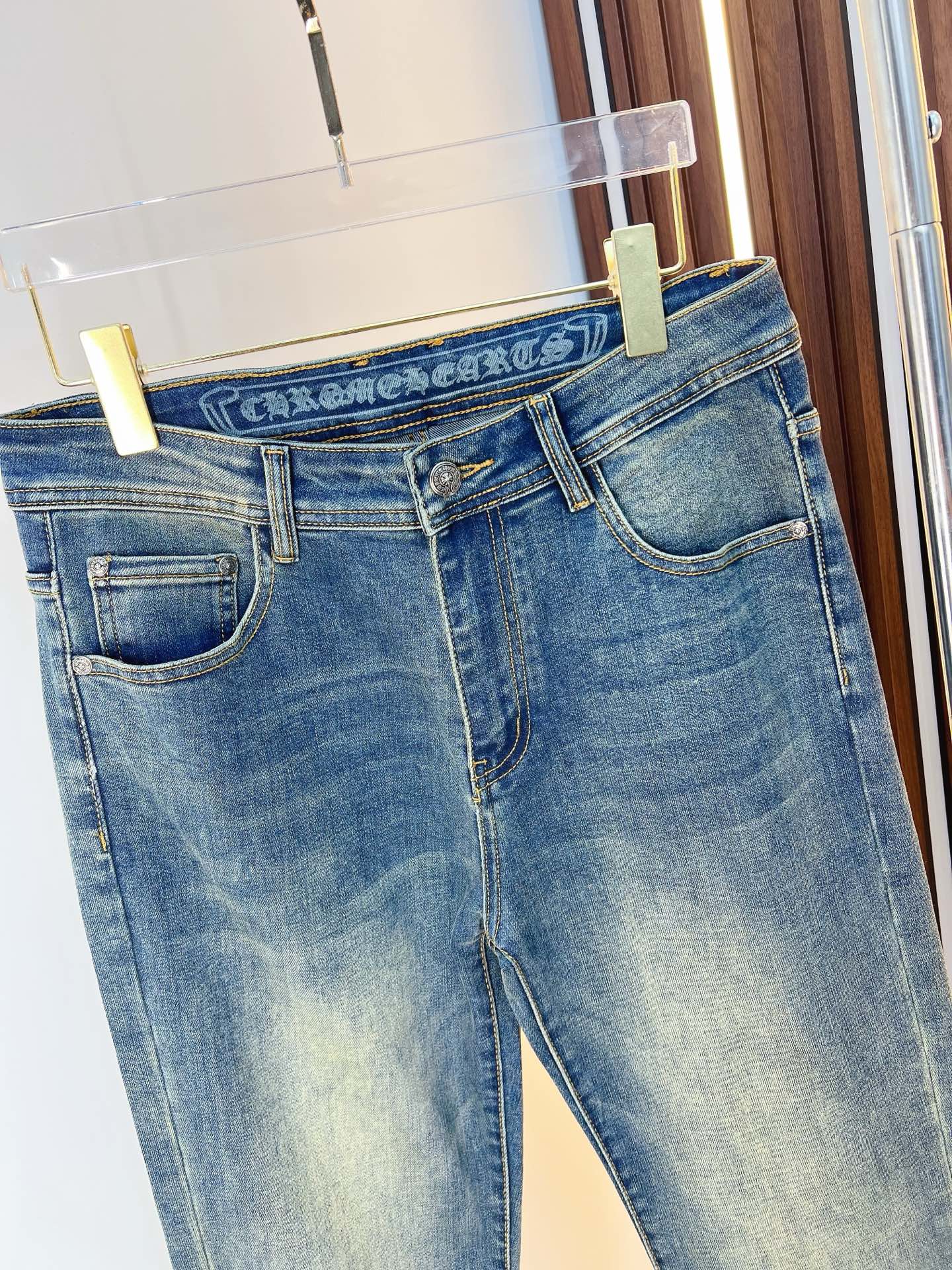 Chrome Hearts Male Jeans Denim Slim Fit