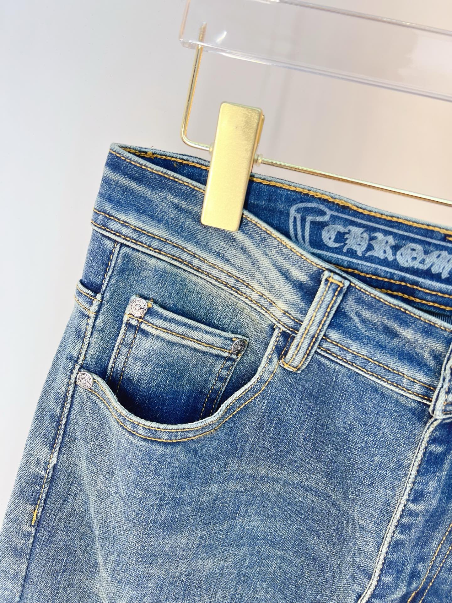 Chrome Hearts Male Jeans Denim Slim Fit