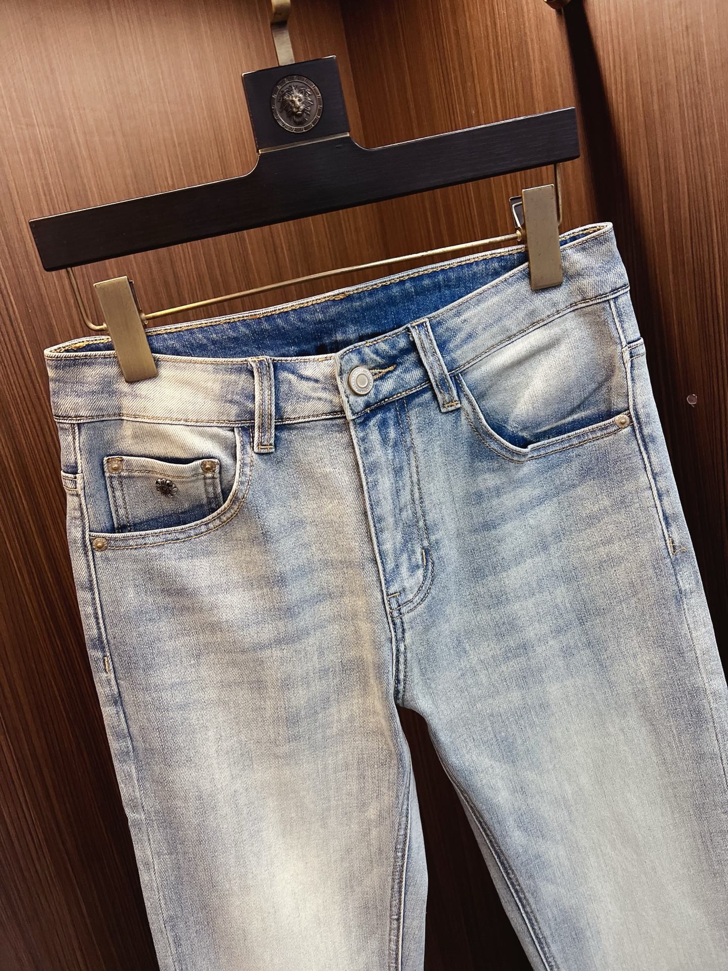 Chrome Hearts Male Jeans Denim Slim Fit