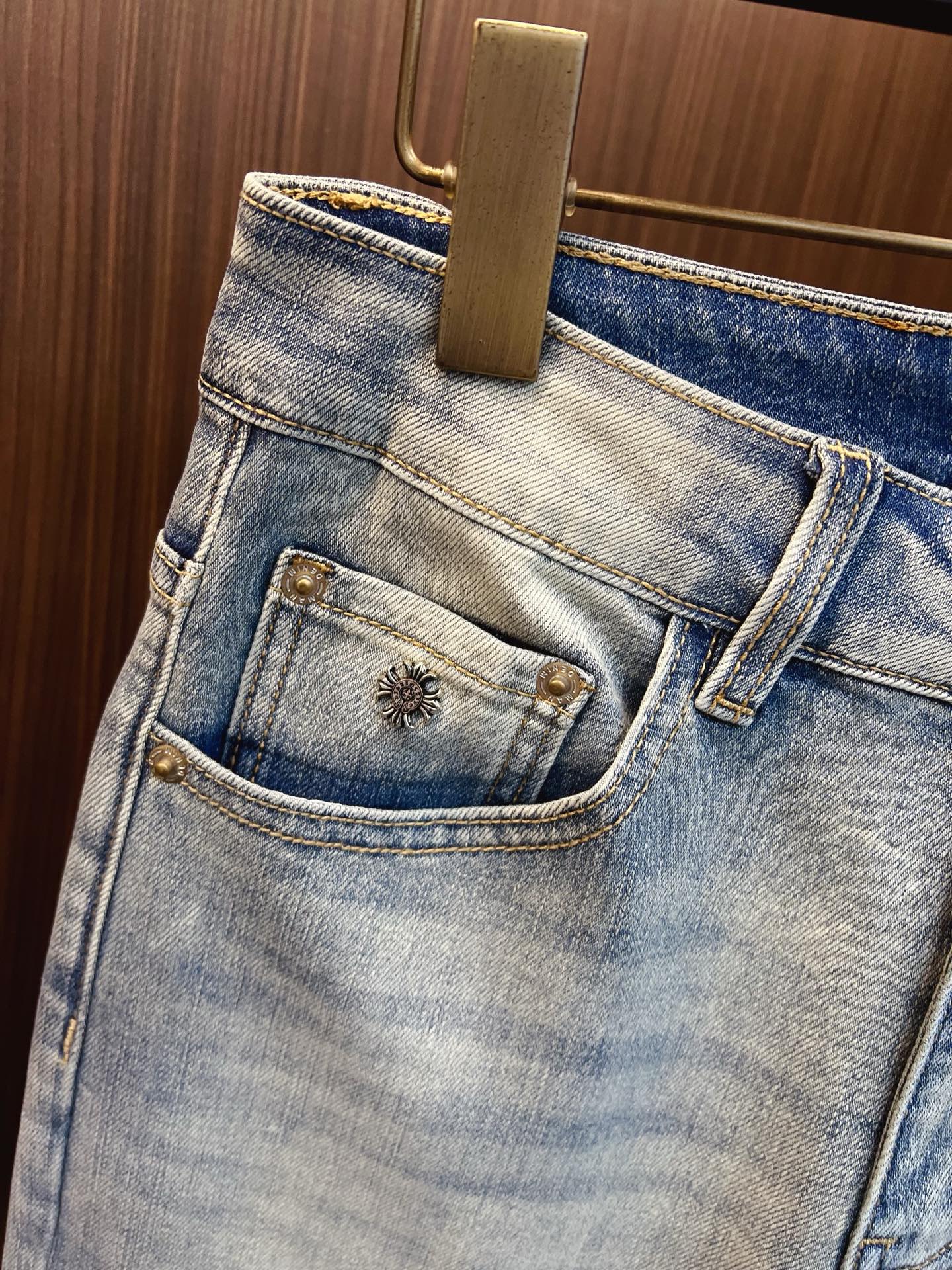 Chrome Hearts Male Jeans Denim Slim Fit