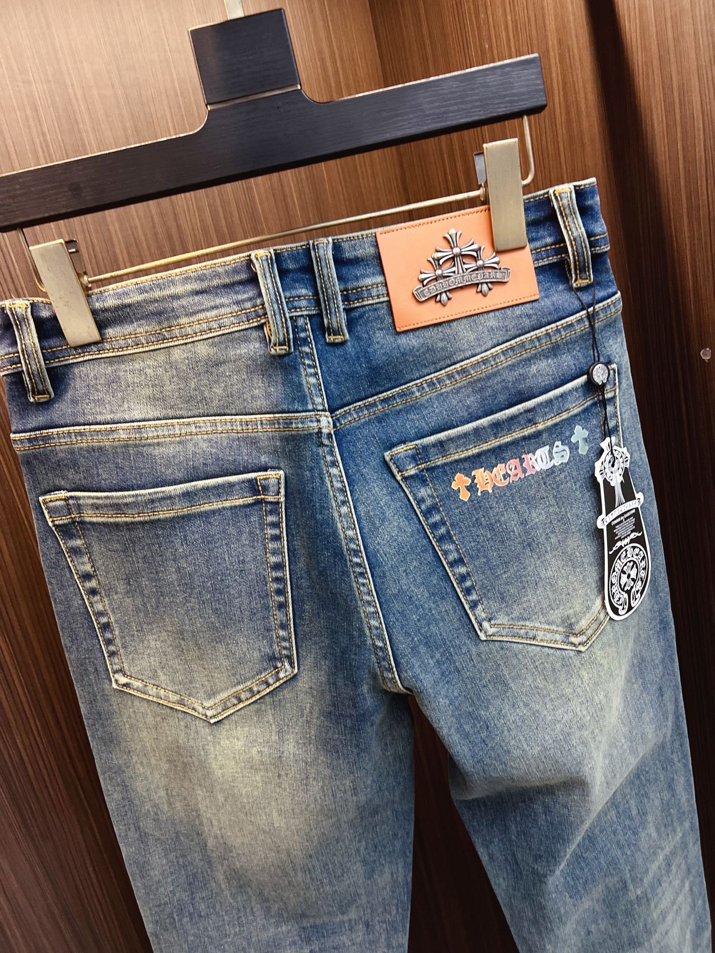 Chrome Hearts Male Jeans Denim Slim Fit