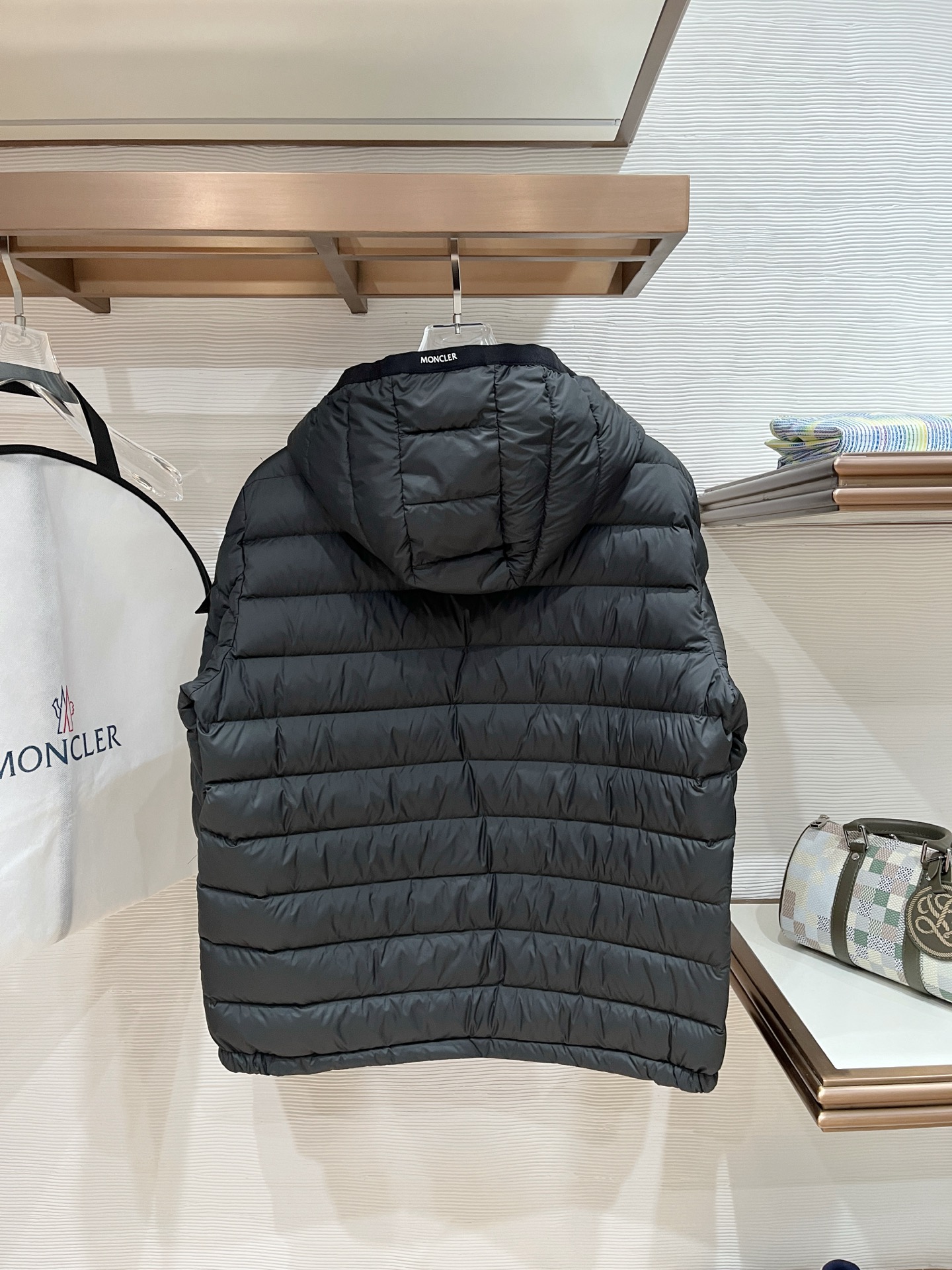 Moncler Male Down Jacket Goose Down Black Hooded S-m-l